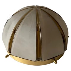 Dome Design Grey Glass Wall or Ceiling Lamp by Peill Putzler, 1970s, Germany