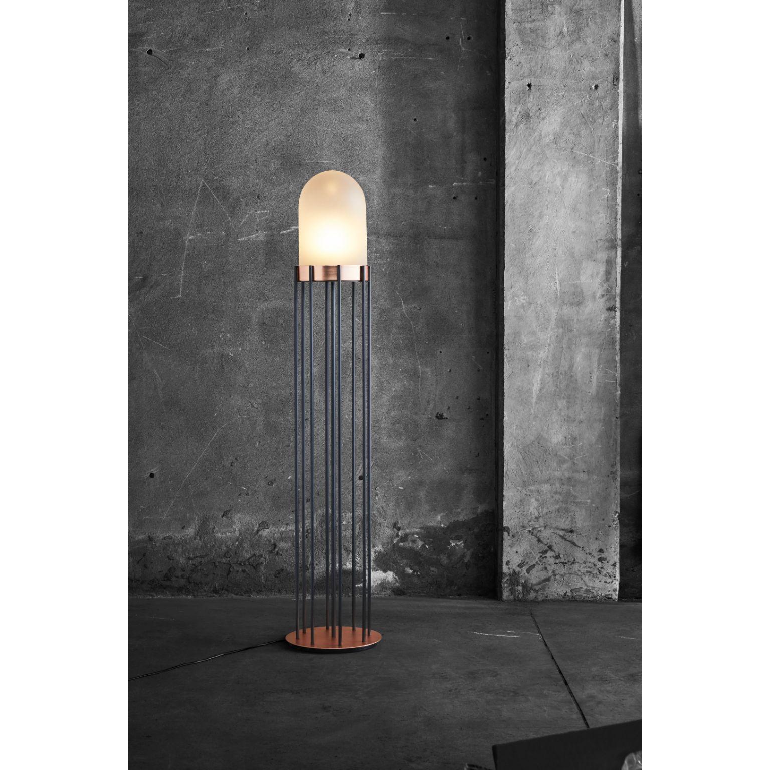 Copper Dome Floor Lamp by Mingardo For Sale
