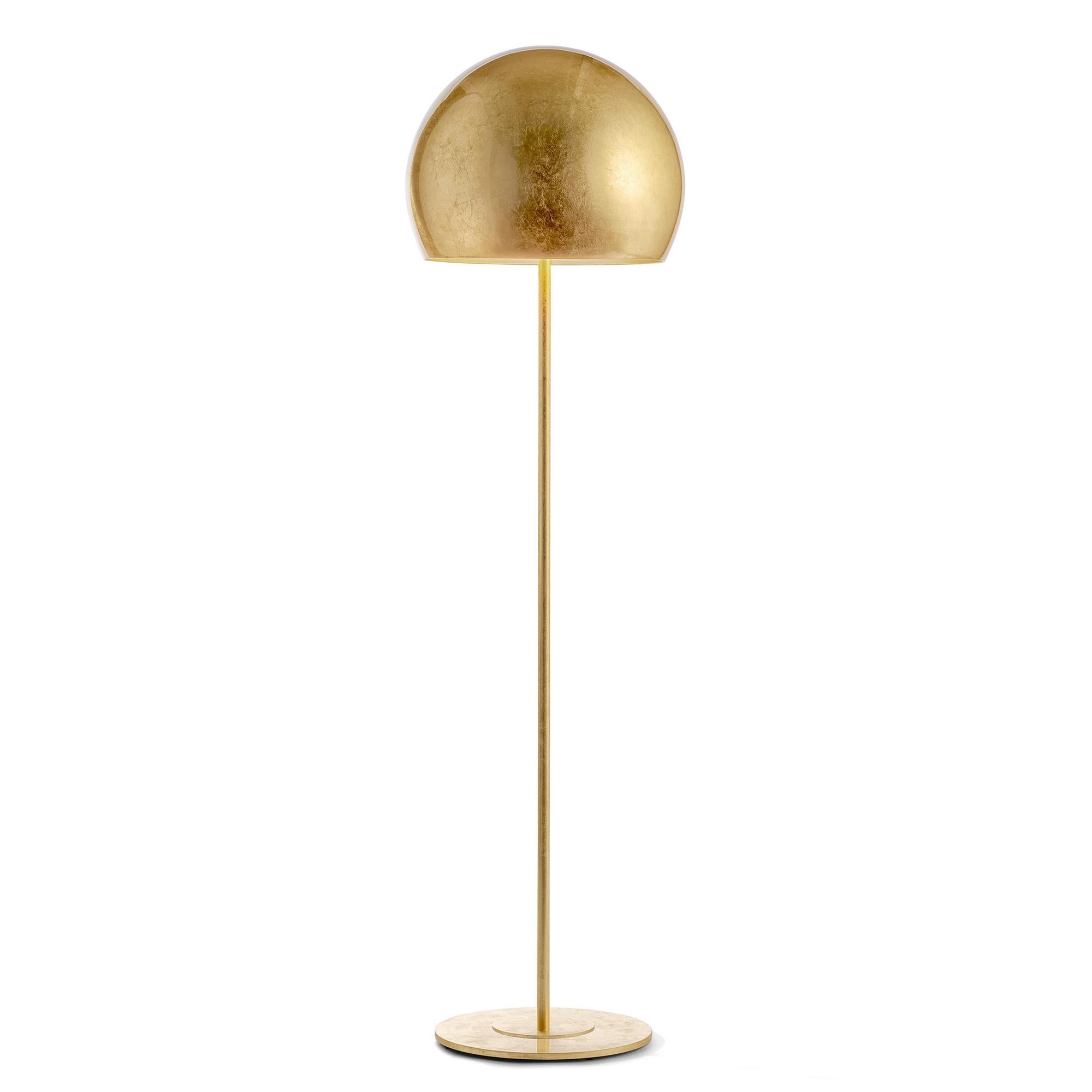 brass dome floor lamp