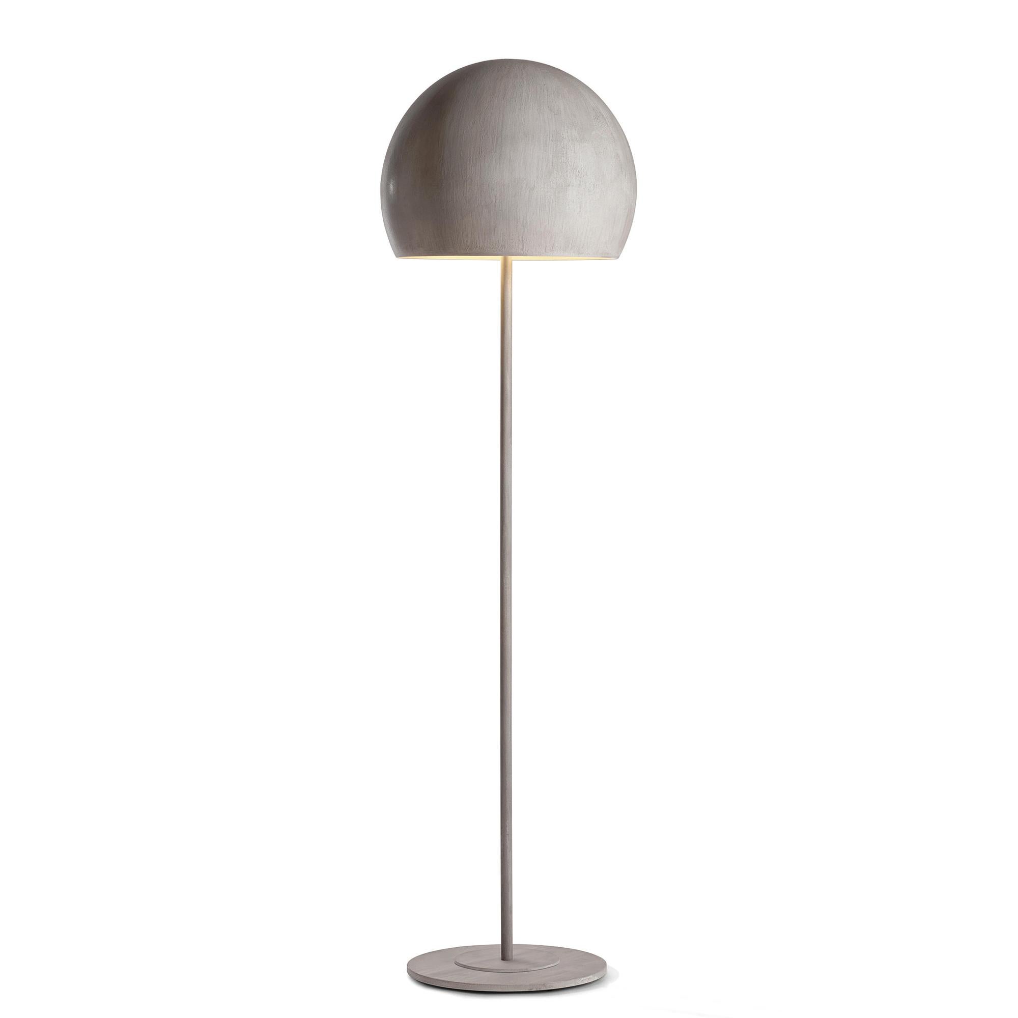 Contemporary Dome Gold Leaf Floor Lamp