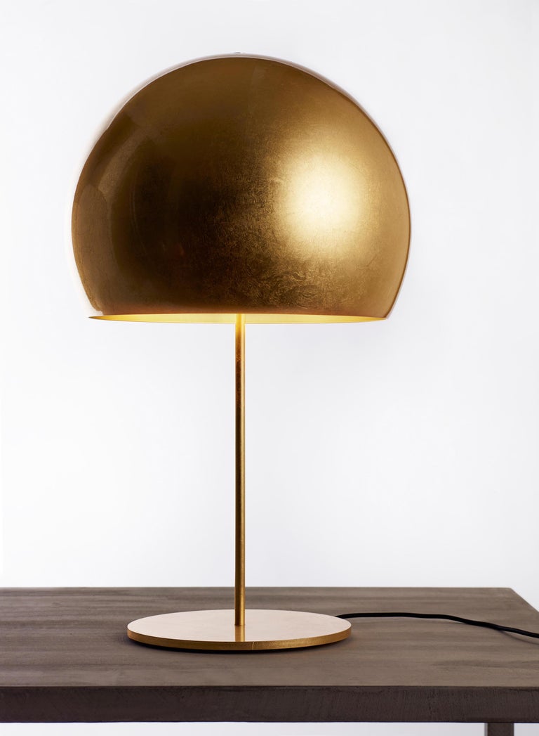 Dome Gold Leaf Table Lamp For Sale at 1stDibs