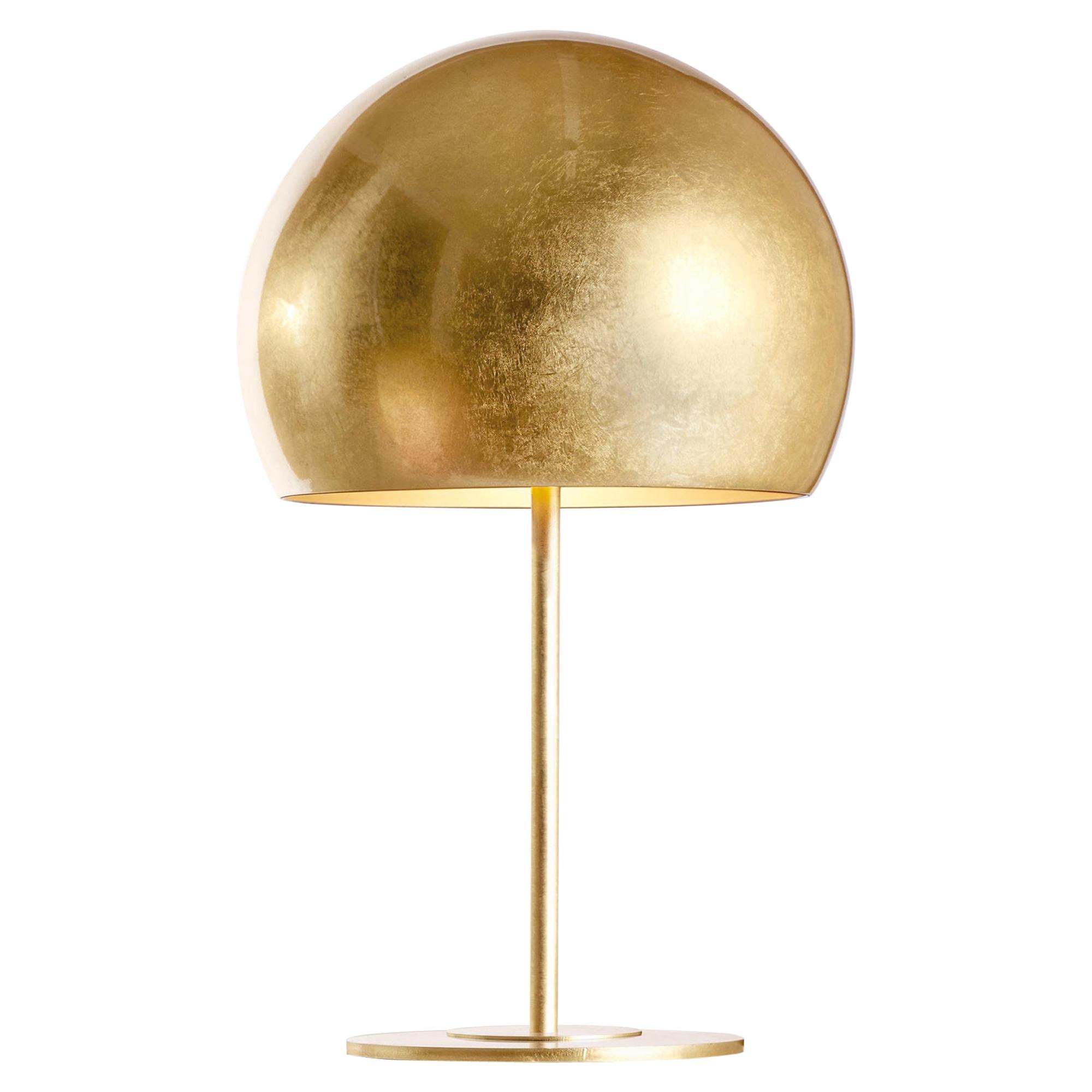 Dome Gold Leaf Table Lamp For Sale