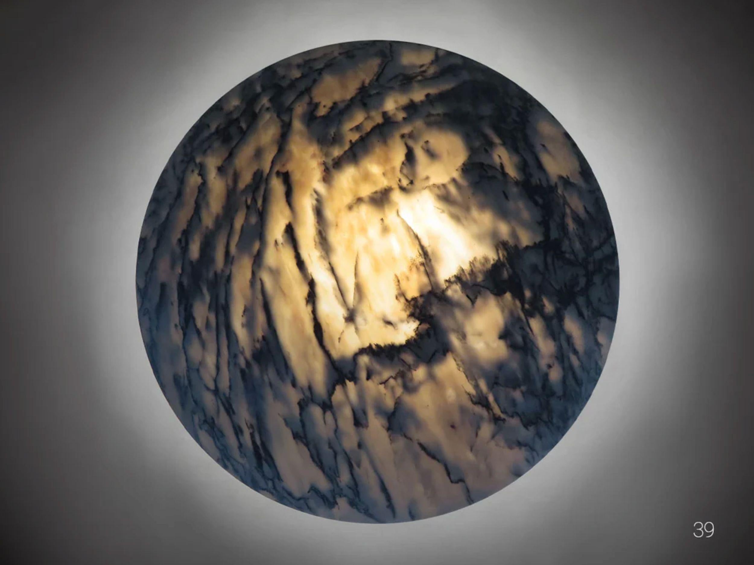 DOME – Modern Wall and Ceiling Lighting Piece, Sculpted Marble, 100 cm
