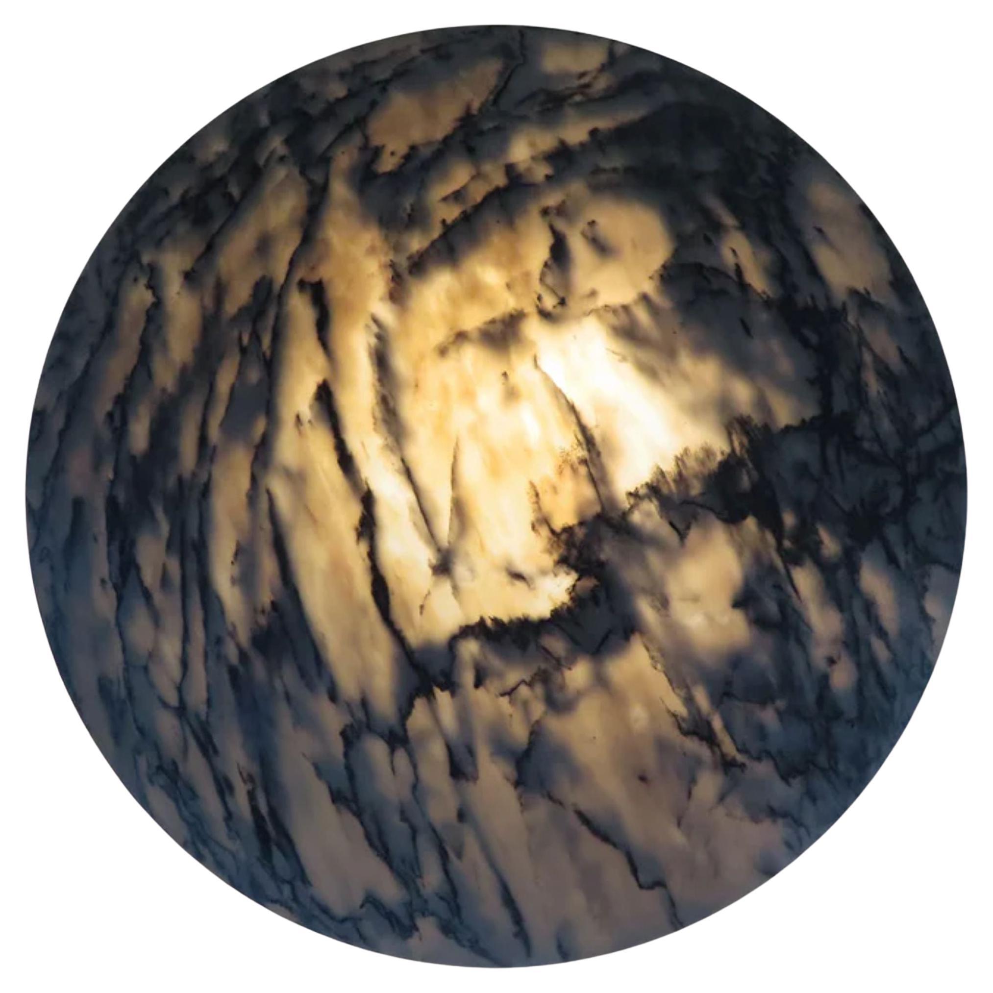 DOME – Modern Wall and Ceiling Lighting Piece, Sculpted Marble, 100 cm