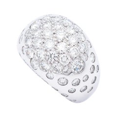 Dome Ring 54 Diamonds White Gold 18 Karat