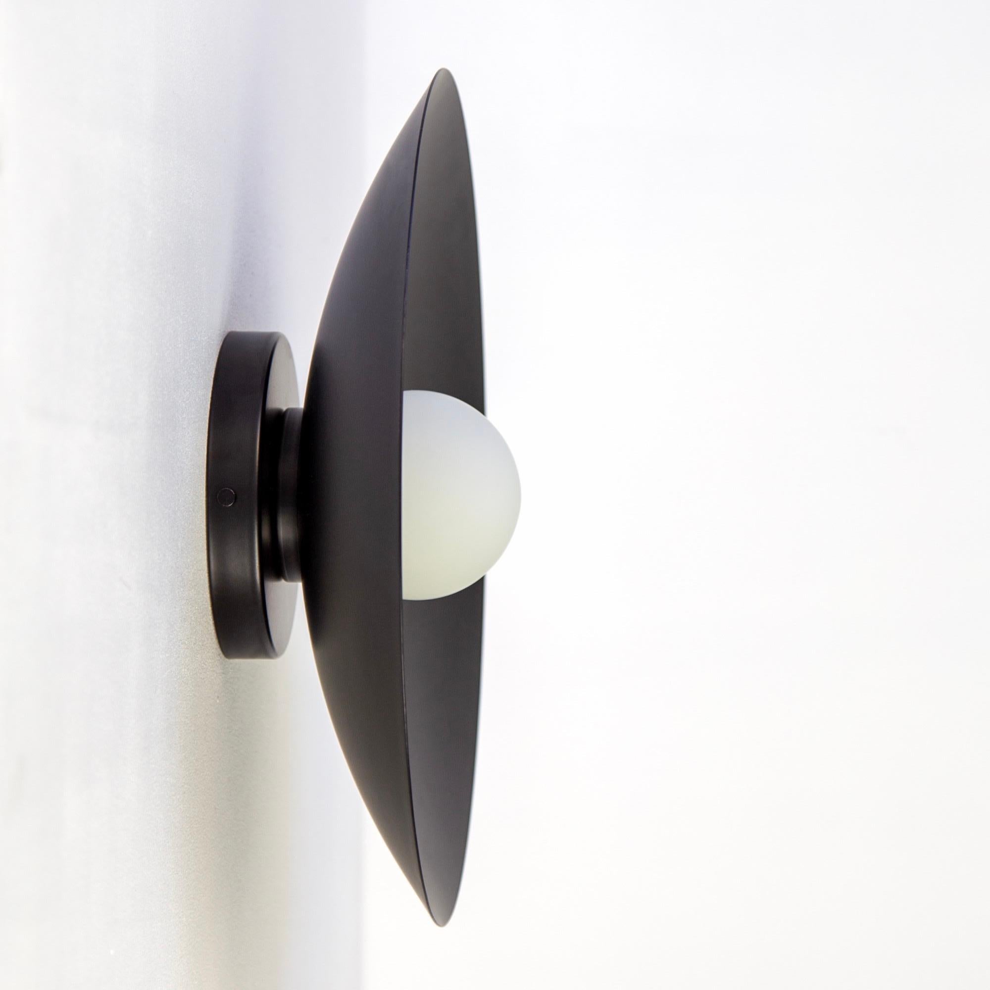 American Dome Sconce by Research.Lighting, Black, Made to Order For Sale