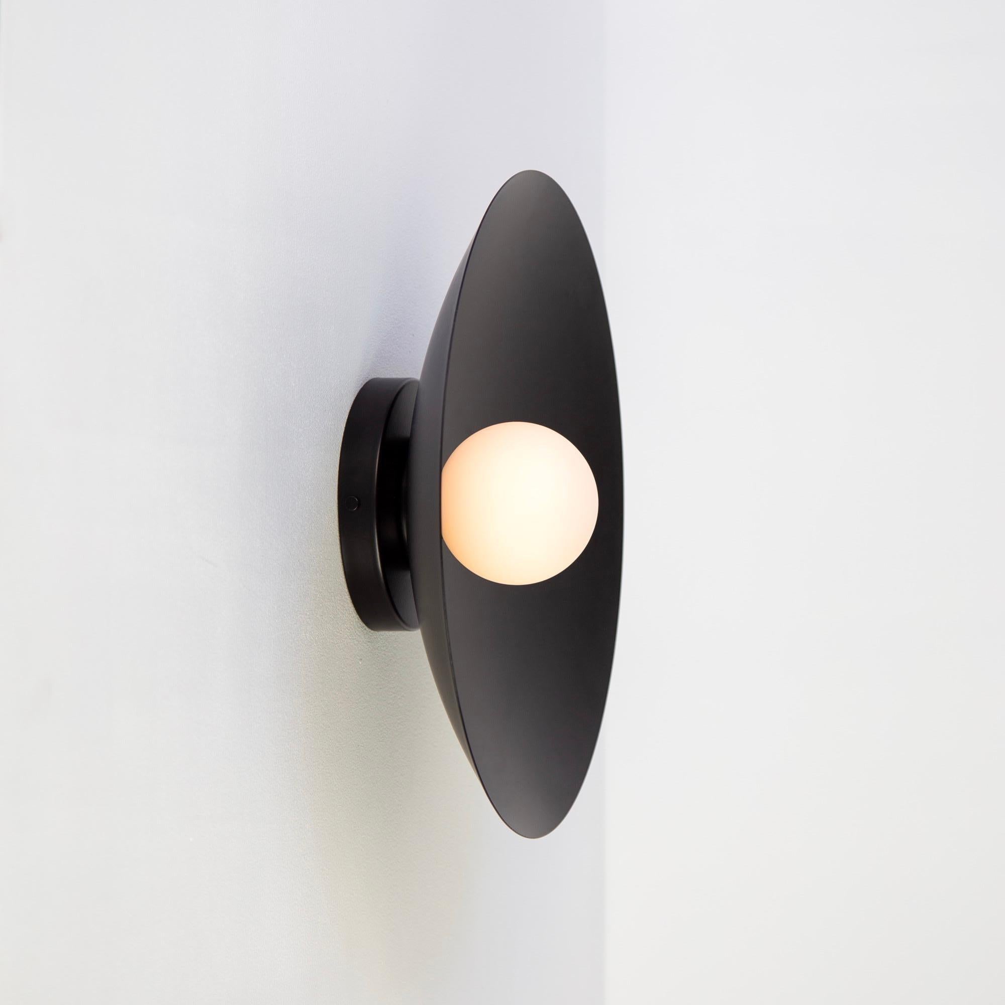 Dome Sconce by Research.Lighting, Black, Made to Order In New Condition For Sale In Brooklyn, NY