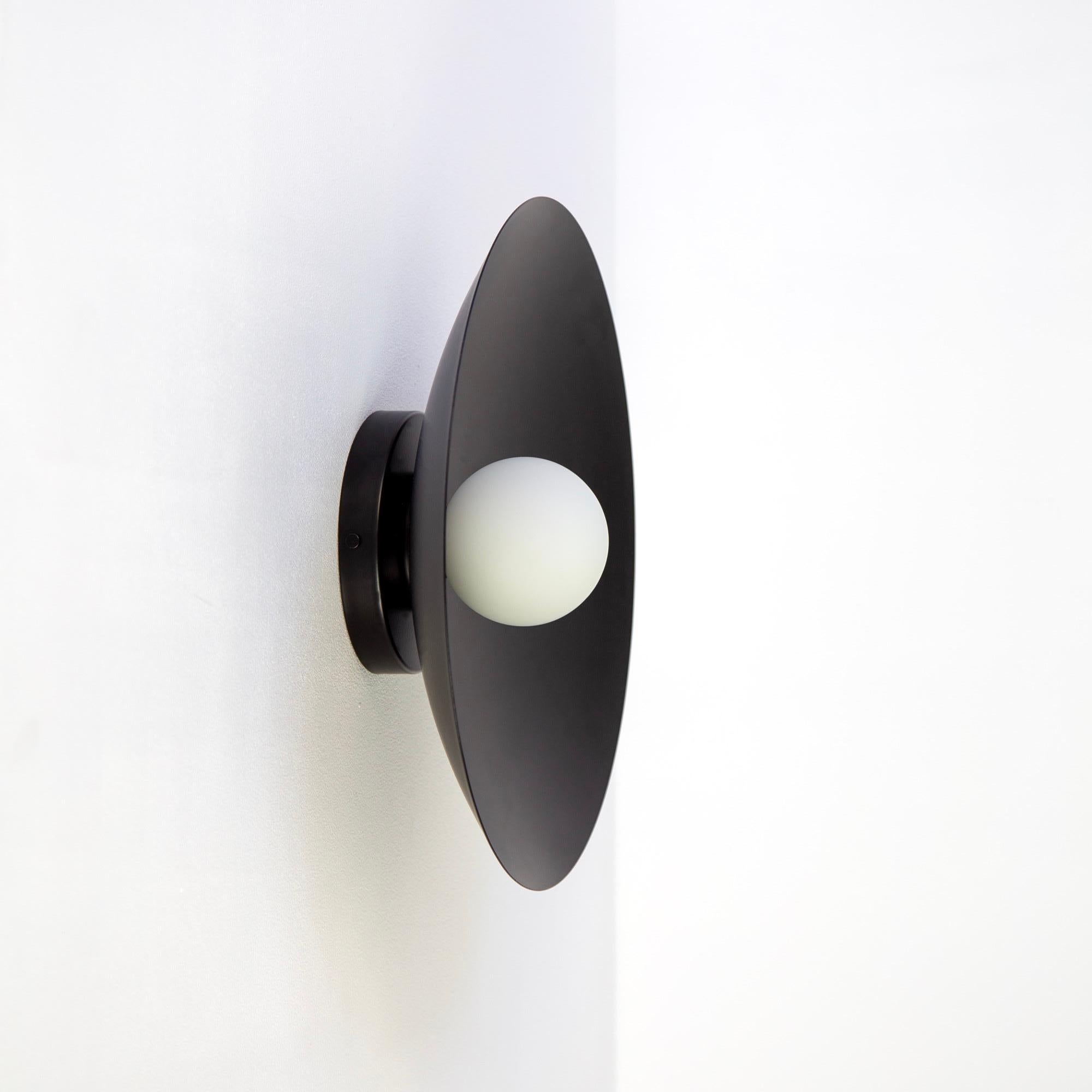 Contemporary Dome Sconce by Research.Lighting, Black, Made to Order For Sale
