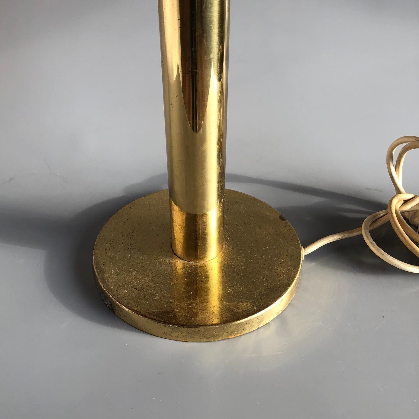 Spun Dome Shade Brass Table Lamp, Germany, 1970s For Sale