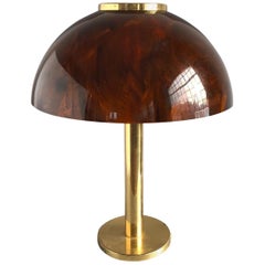 Dome Shade Brass Table Lamp, Germany, 1970s