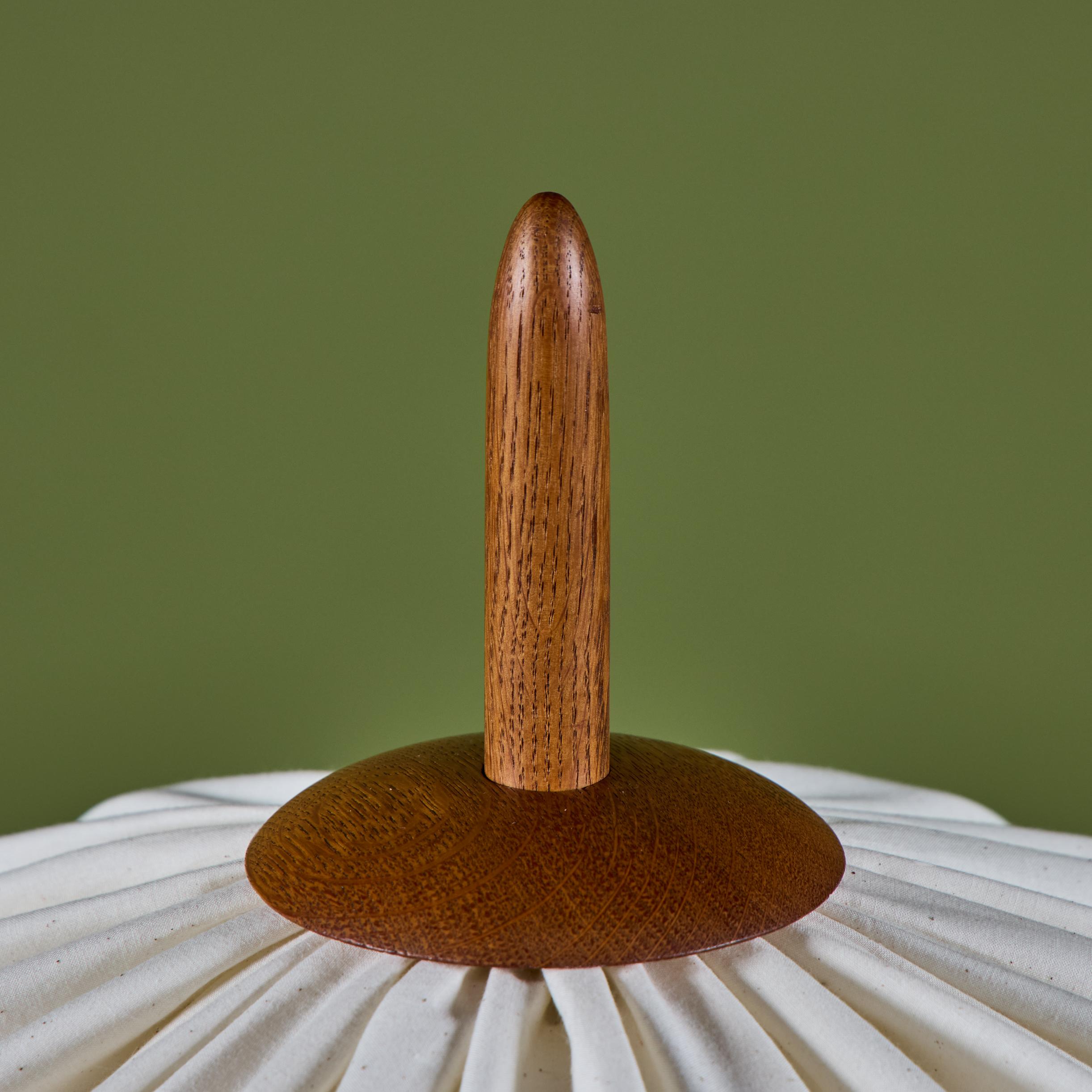Dome Shade Oak Floor Lamp en vente 4