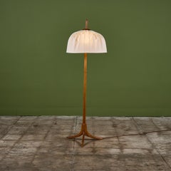 Dome Shade Oak Floor Lamp