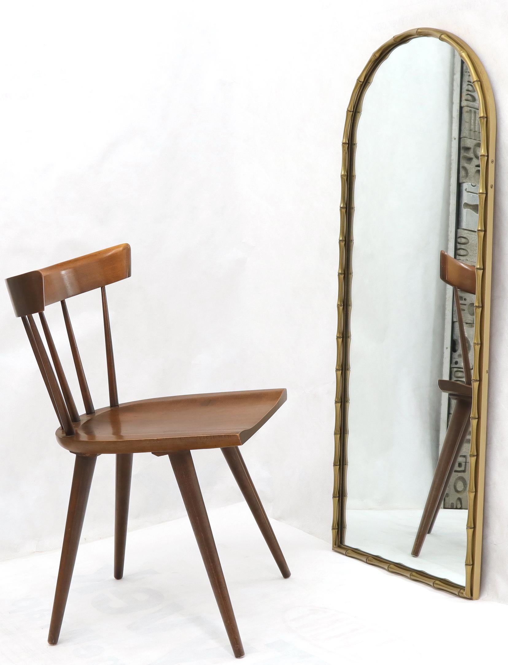 Mid-Century Modern Hollywood Regency Maison Jansen style metal faux bamboo mirror.
   