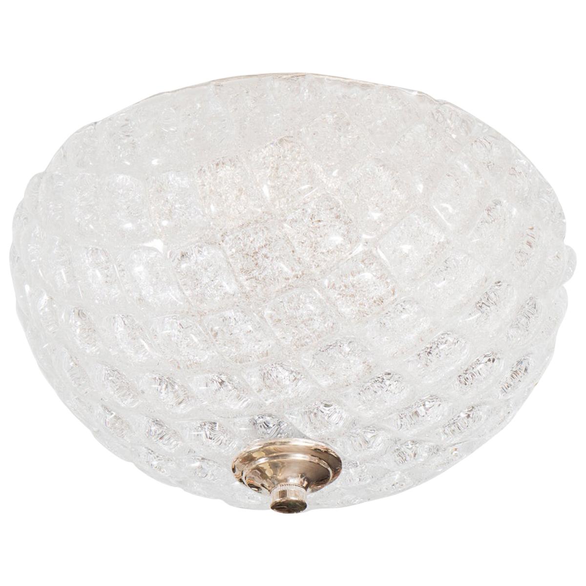 Dome Shaped Frosted Glass Flush Mount For Sale