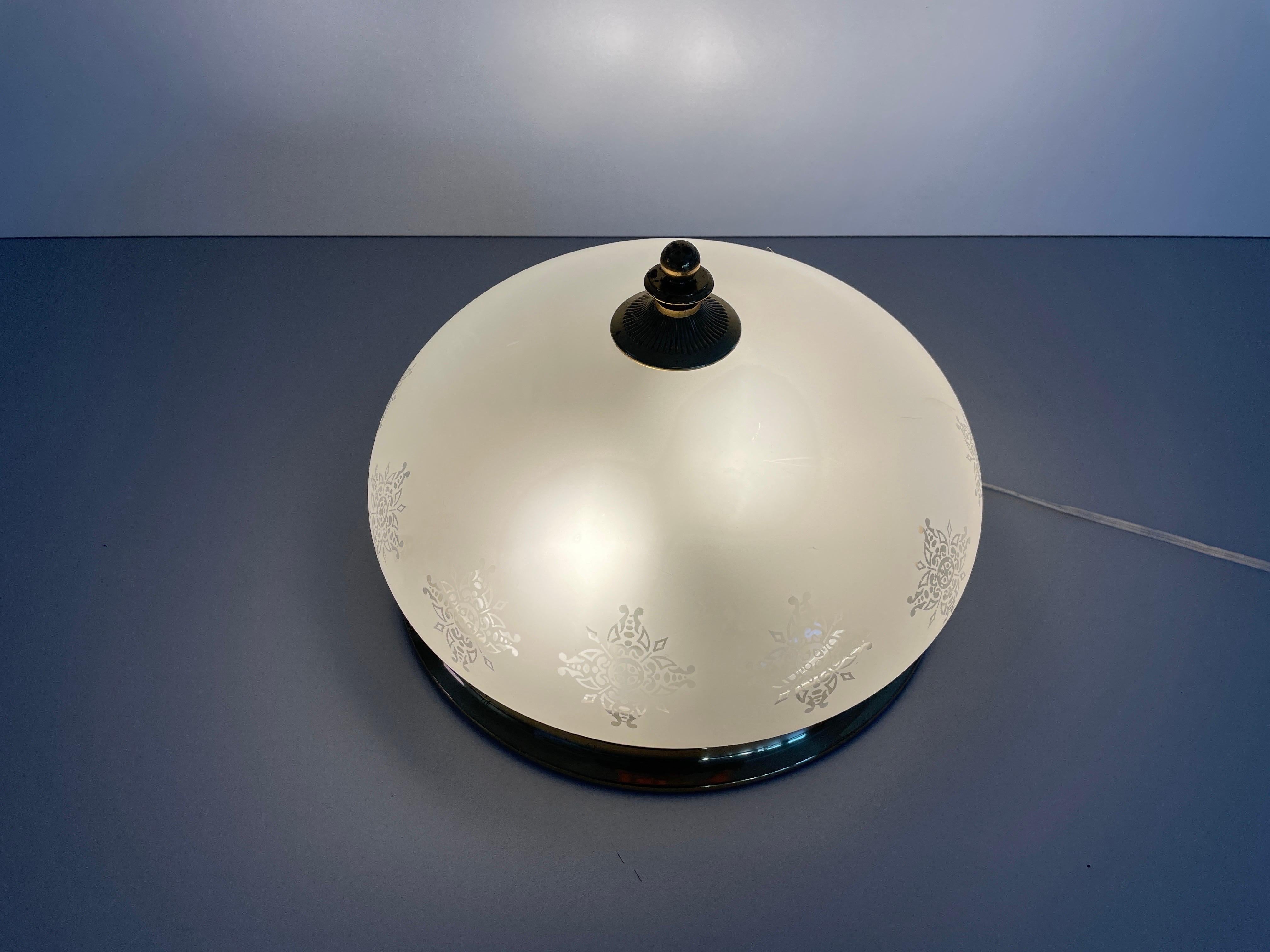 Lampada da incasso in vetro a forma di cupola di Doria, anni '60, Germania in vendita 9