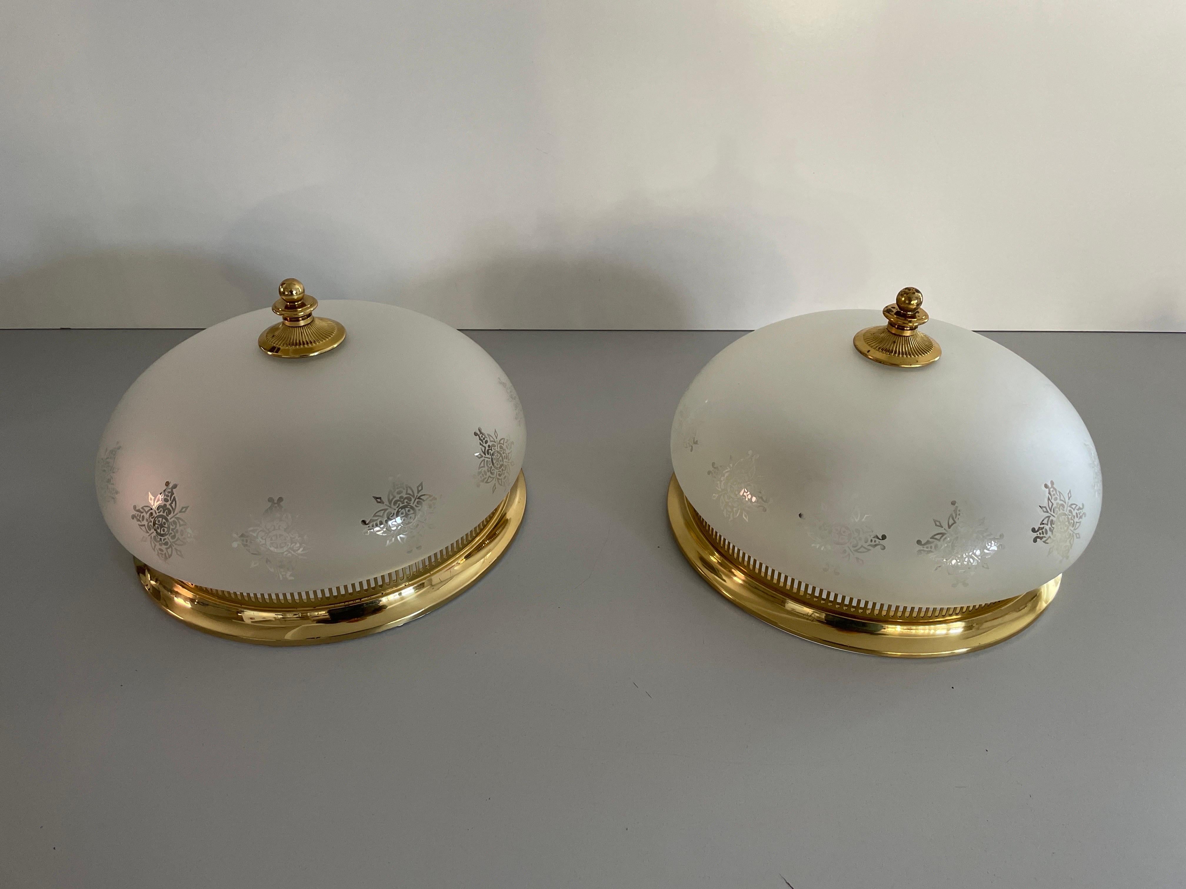 Lampada da incasso in vetro a forma di cupola di Doria, anni '60, Germania in vendita 13