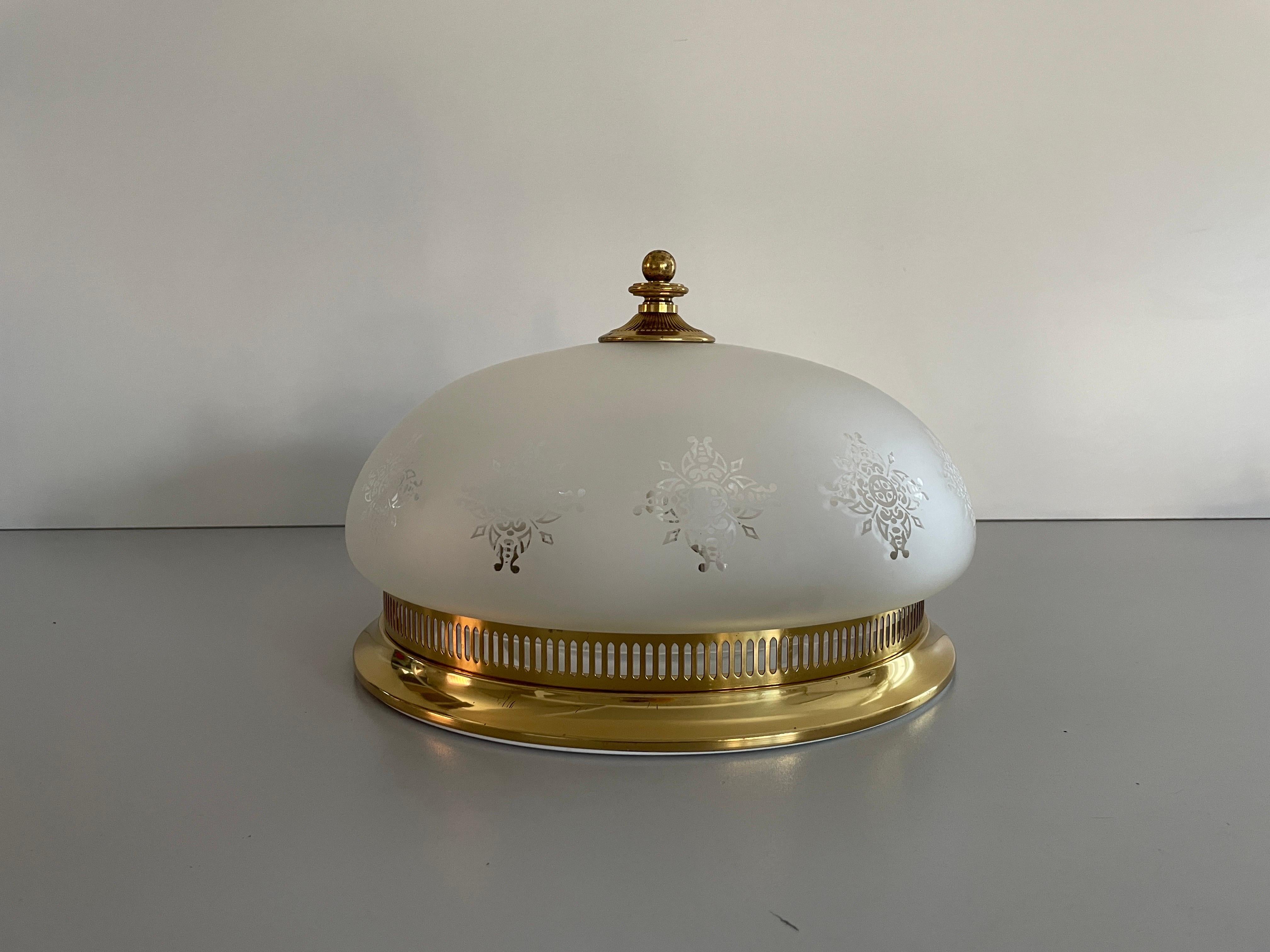 Mid-Century moderno Lampada da incasso in vetro a forma di cupola di Doria, anni '60, Germania in vendita