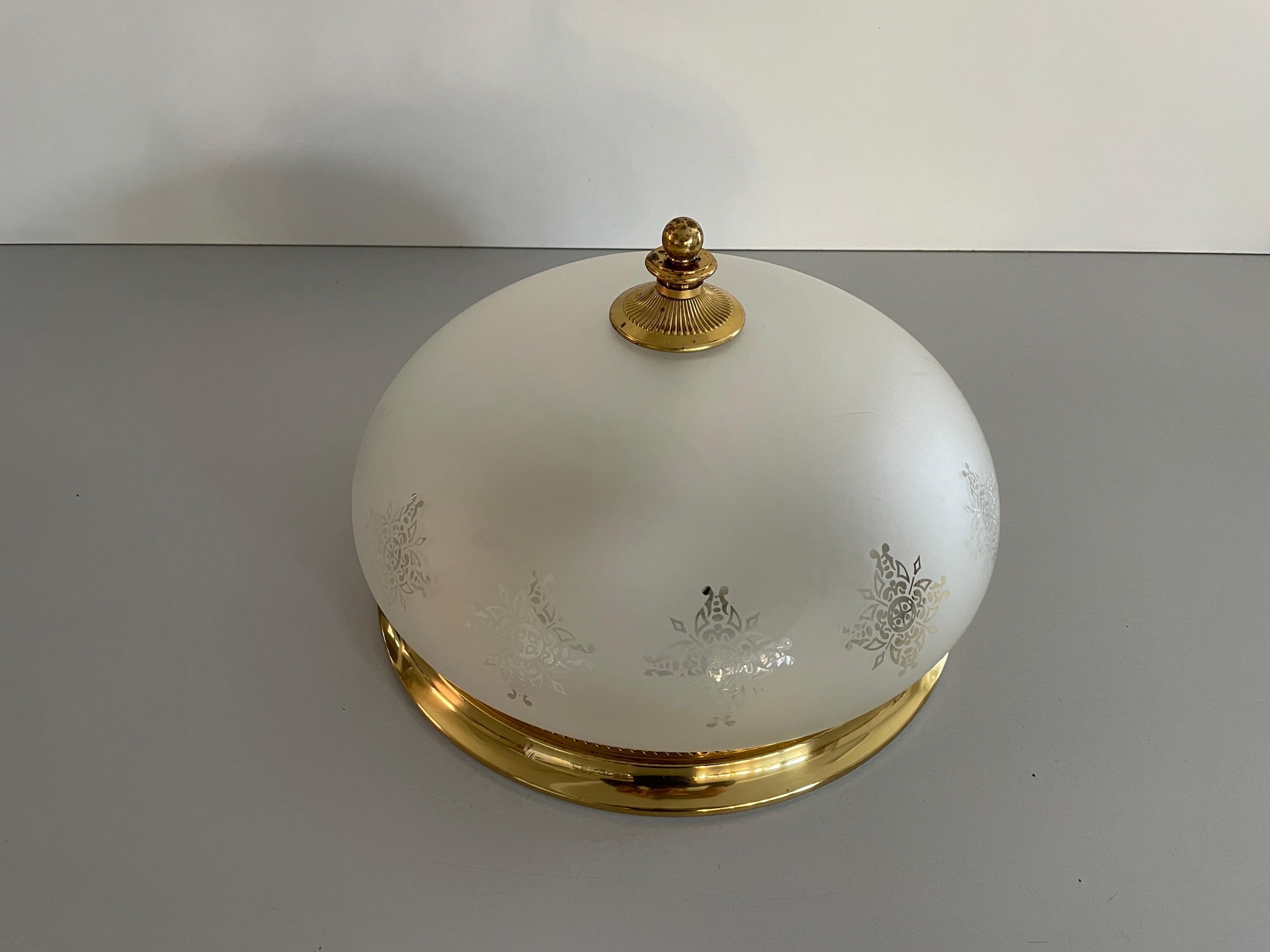 Tedesco Lampada da incasso in vetro a forma di cupola di Doria, anni '60, Germania in vendita