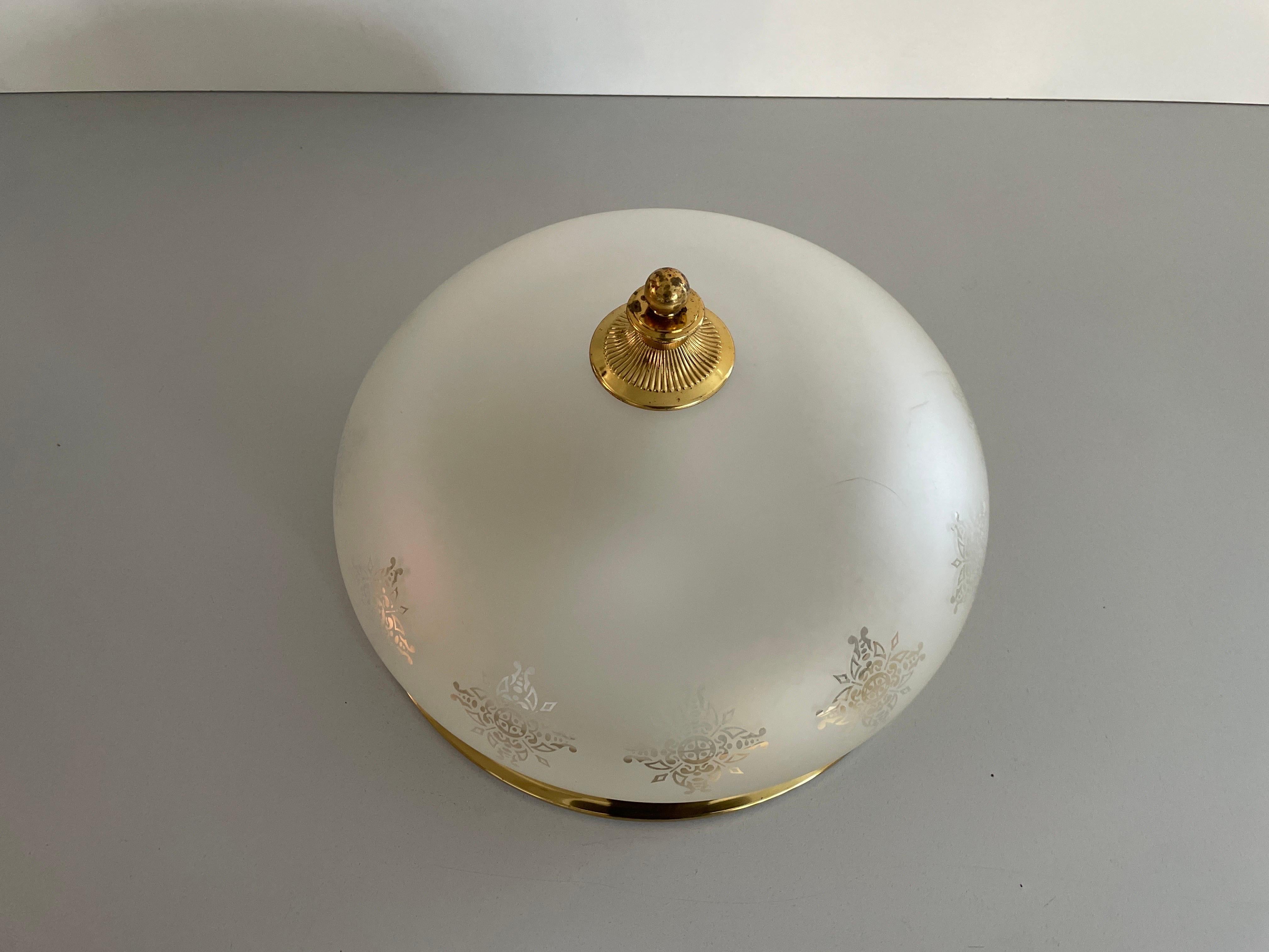 Lampada da incasso in vetro a forma di cupola di Doria, anni '60, Germania In condizioni ottime in vendita a Hagenbach, DE