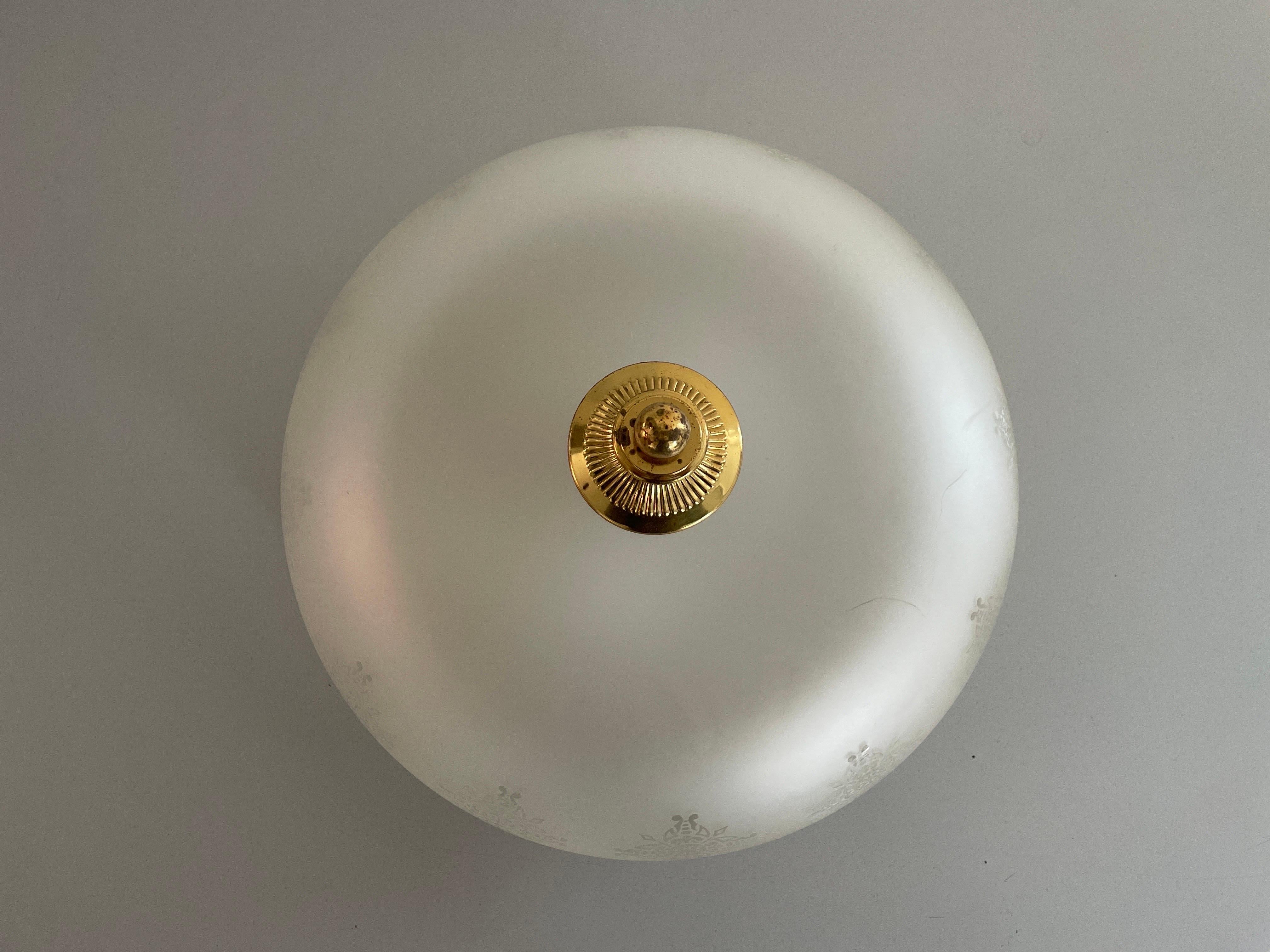 Metà XX secolo Lampada da incasso in vetro a forma di cupola di Doria, anni '60, Germania in vendita