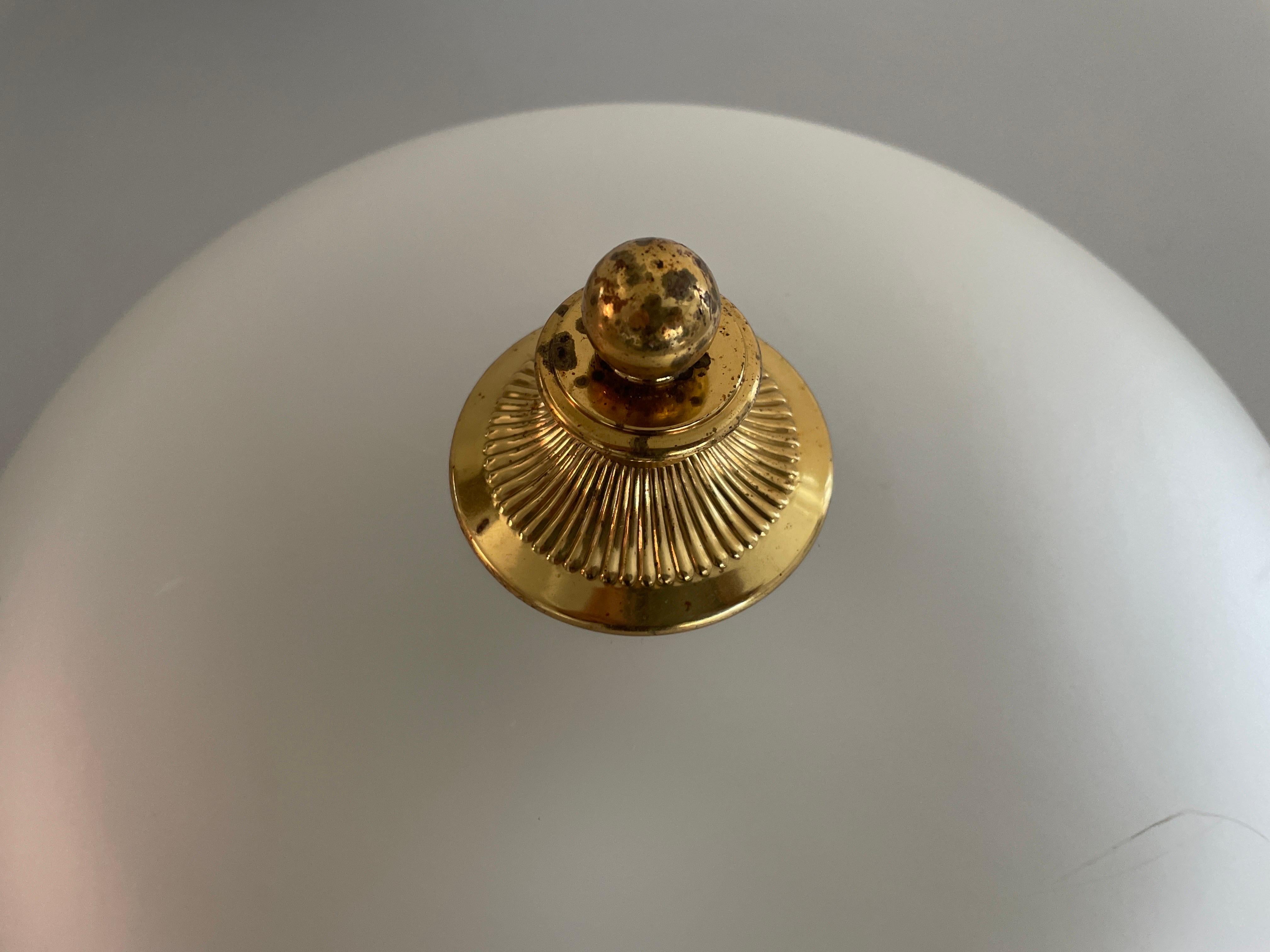Ottone Lampada da incasso in vetro a forma di cupola di Doria, anni '60, Germania in vendita