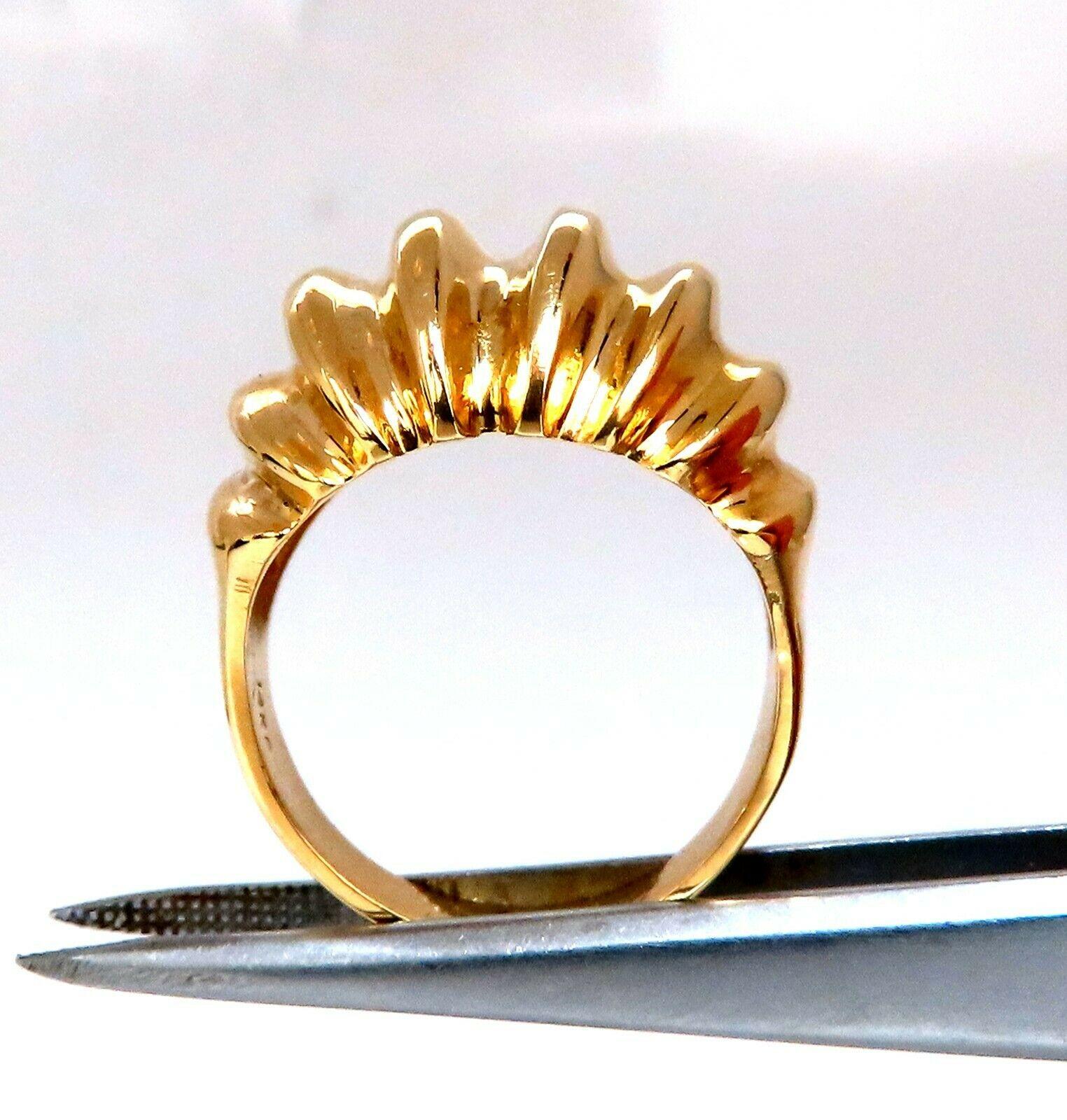 Classic Dome Shrimp Ring

15.2mm Gold Band. 

Depth: 7mm

Size 6 3/4

8.4 Grams. / 14Kt