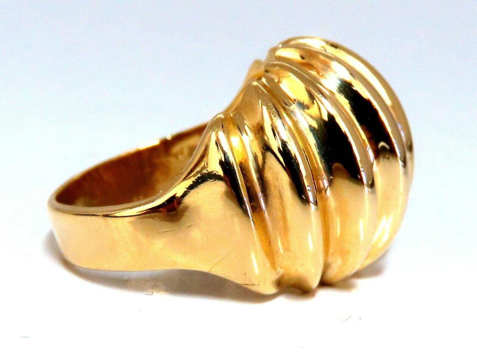 Dome Shrimp Ring 14 Karat In New Condition In New York, NY