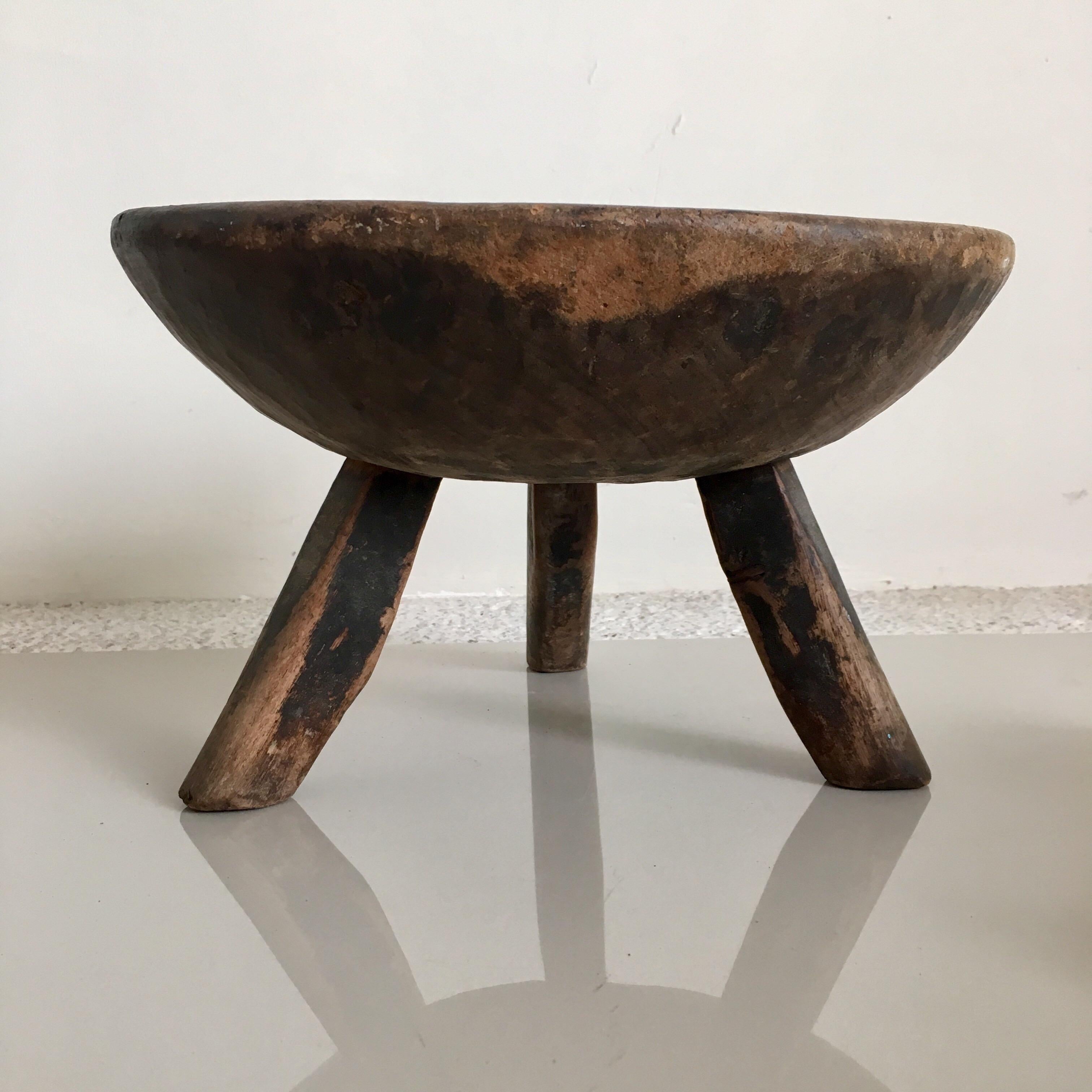 Mesquite low stool from San Luis Potosi. Beautifully carved piece from the 1980s-1990s.