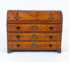Dome-Top Leather Chest of Drawers, Ex. Iris Apfel