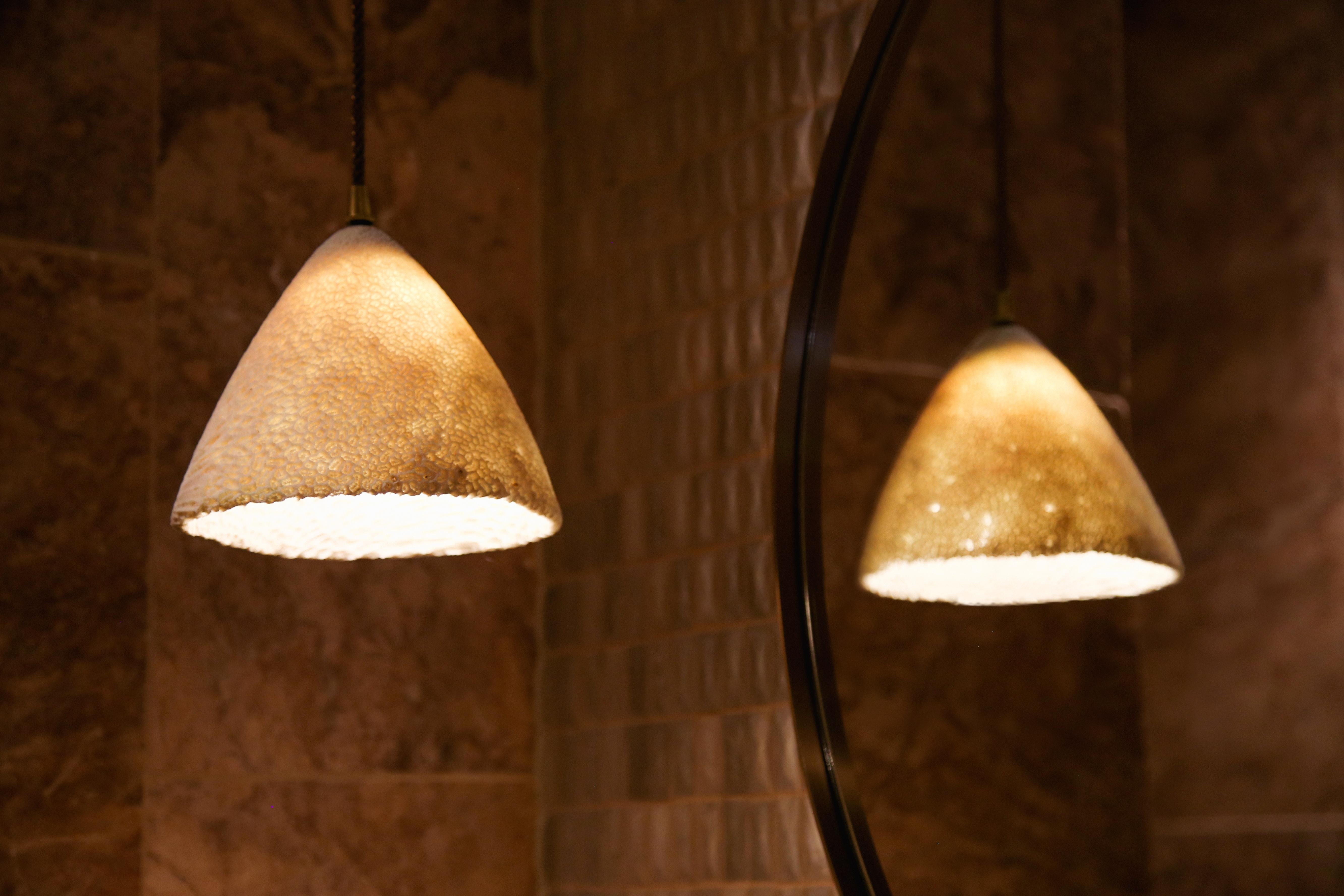 Brass Dome Wall Light ARC by Marovo Island Traders For Sale