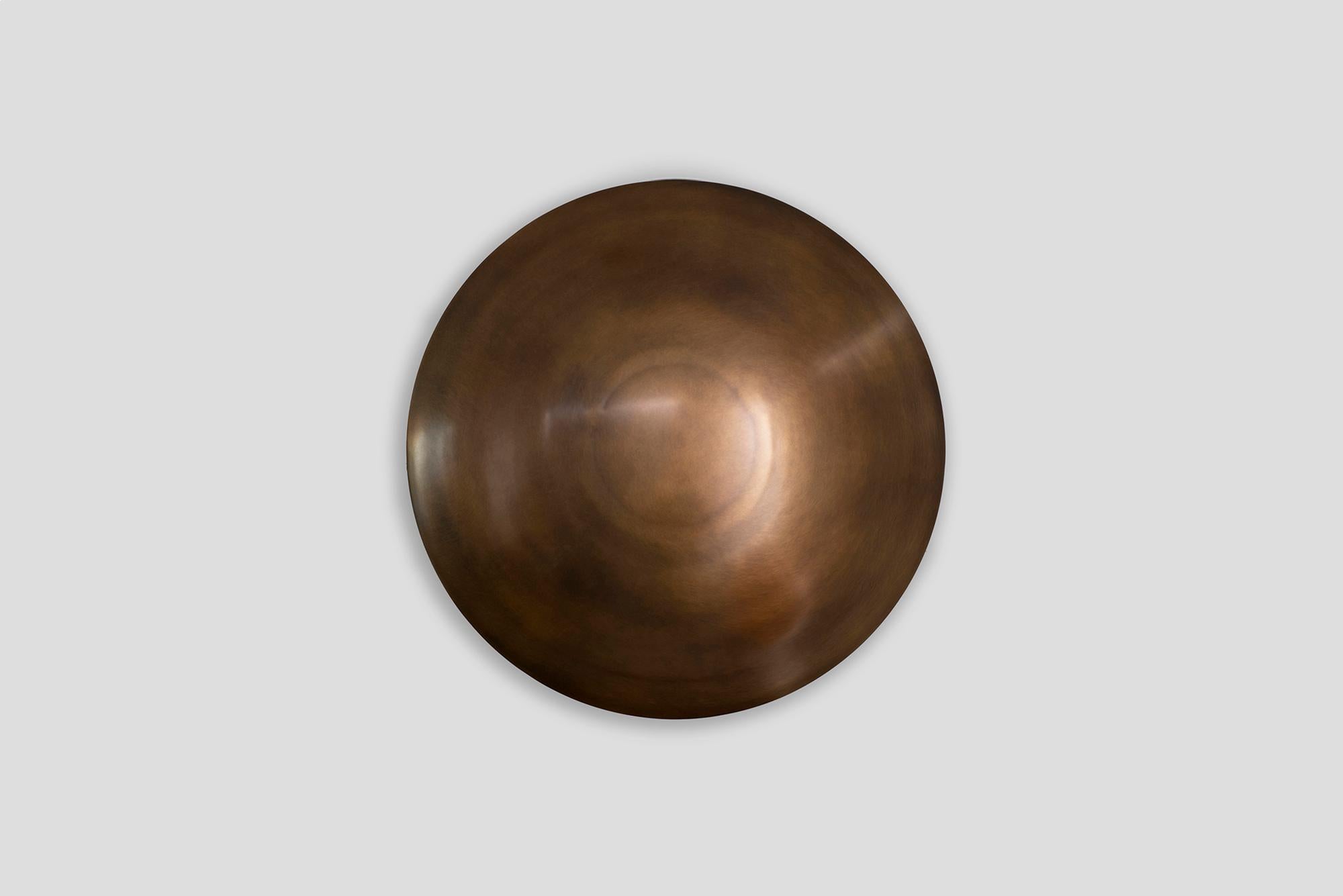 Beautiful dome shaped wall sconce by ORANGE (shown in Antique Brass in 24