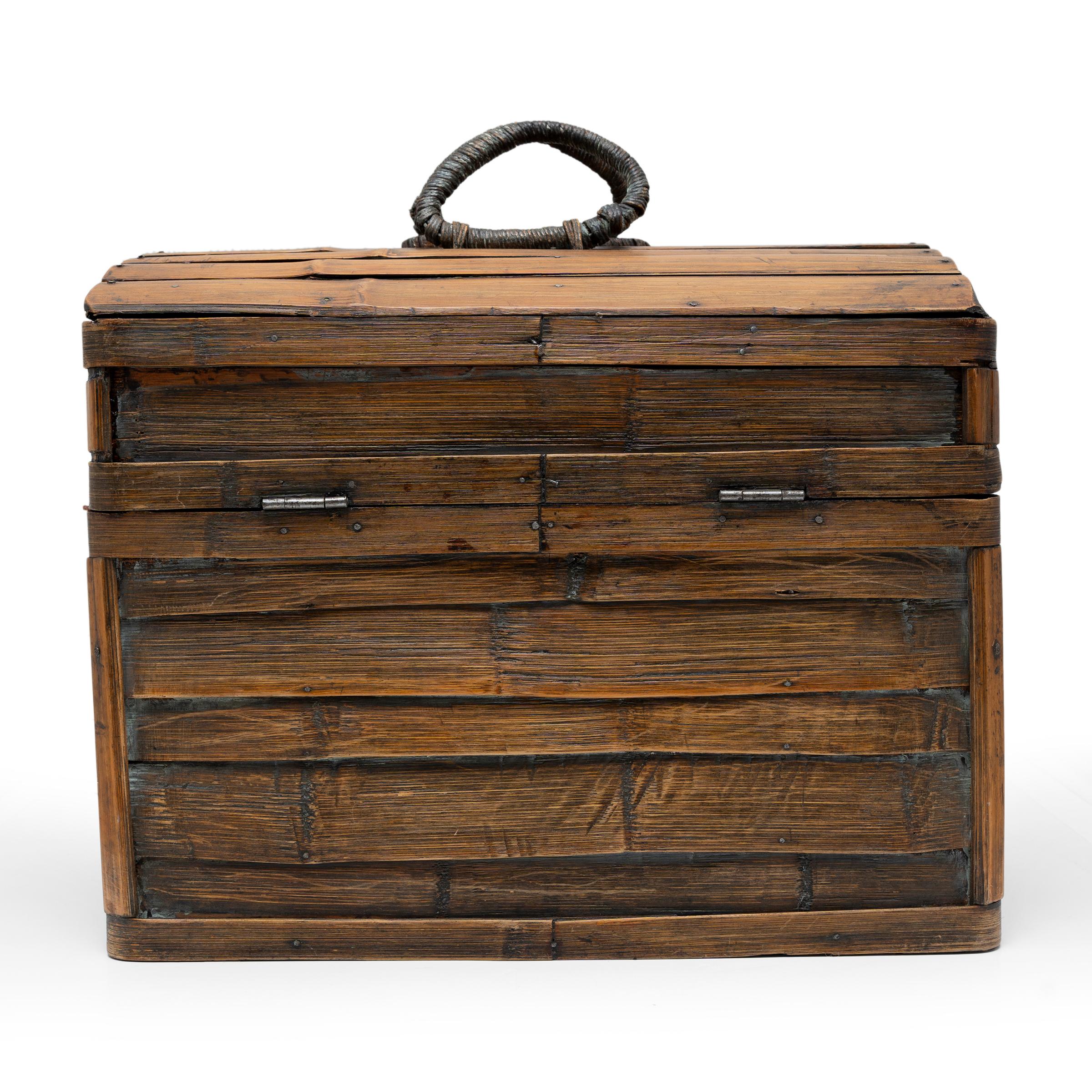 Southeast Asian Domed Bamboo Chest, c. 1900