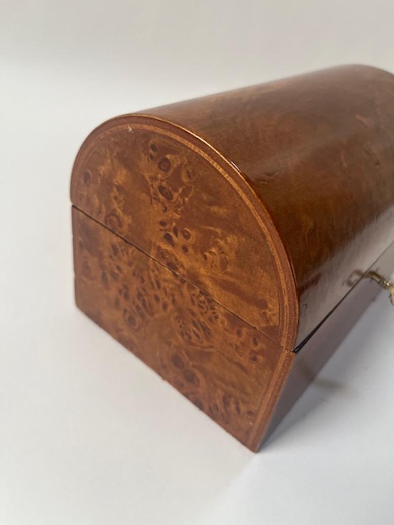 Domed Burl Wood Box For Sale 1