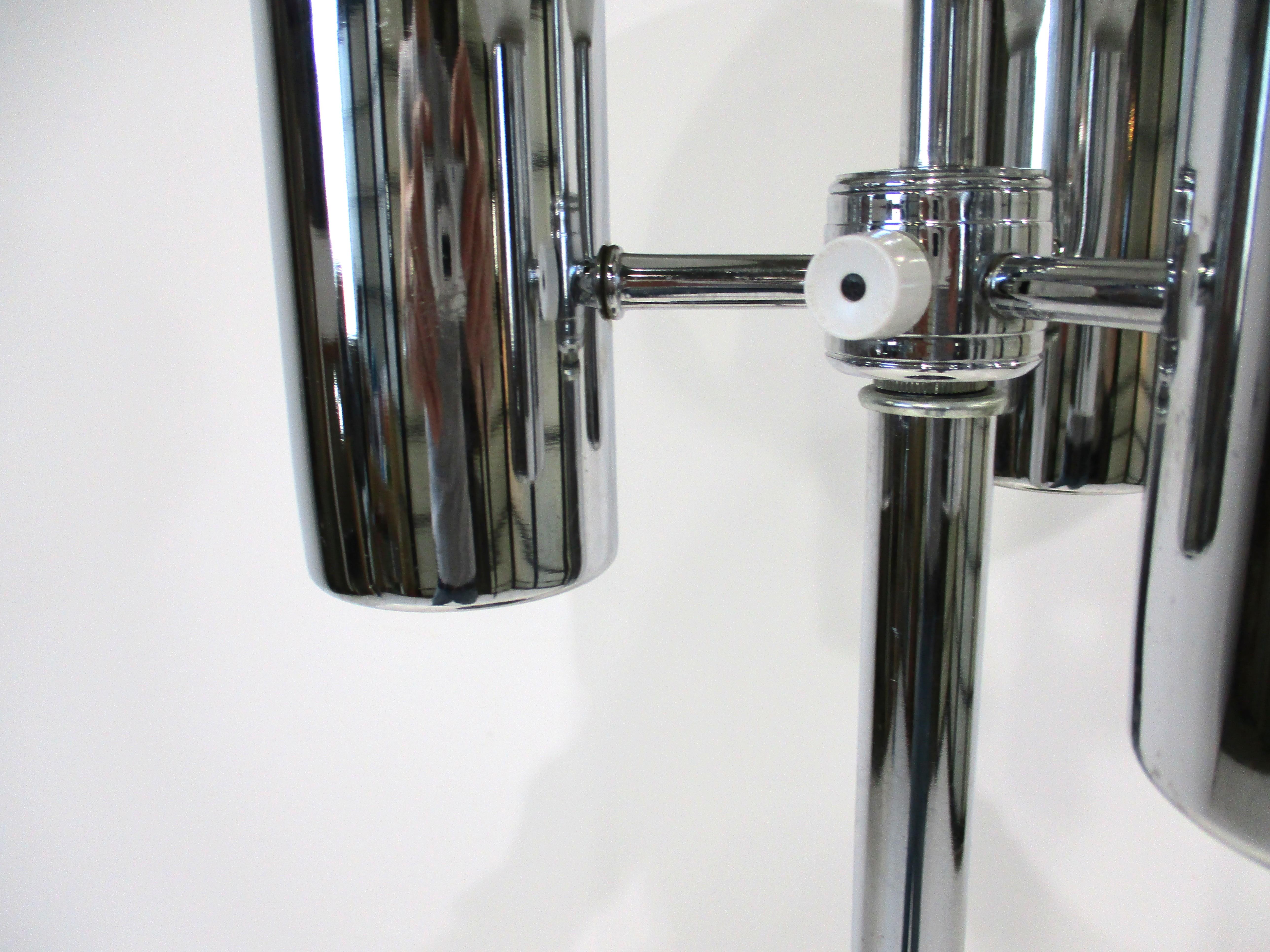 20th Century Kovacs styled Domed Chrome Space age Mushroom Table Lamp For Sale