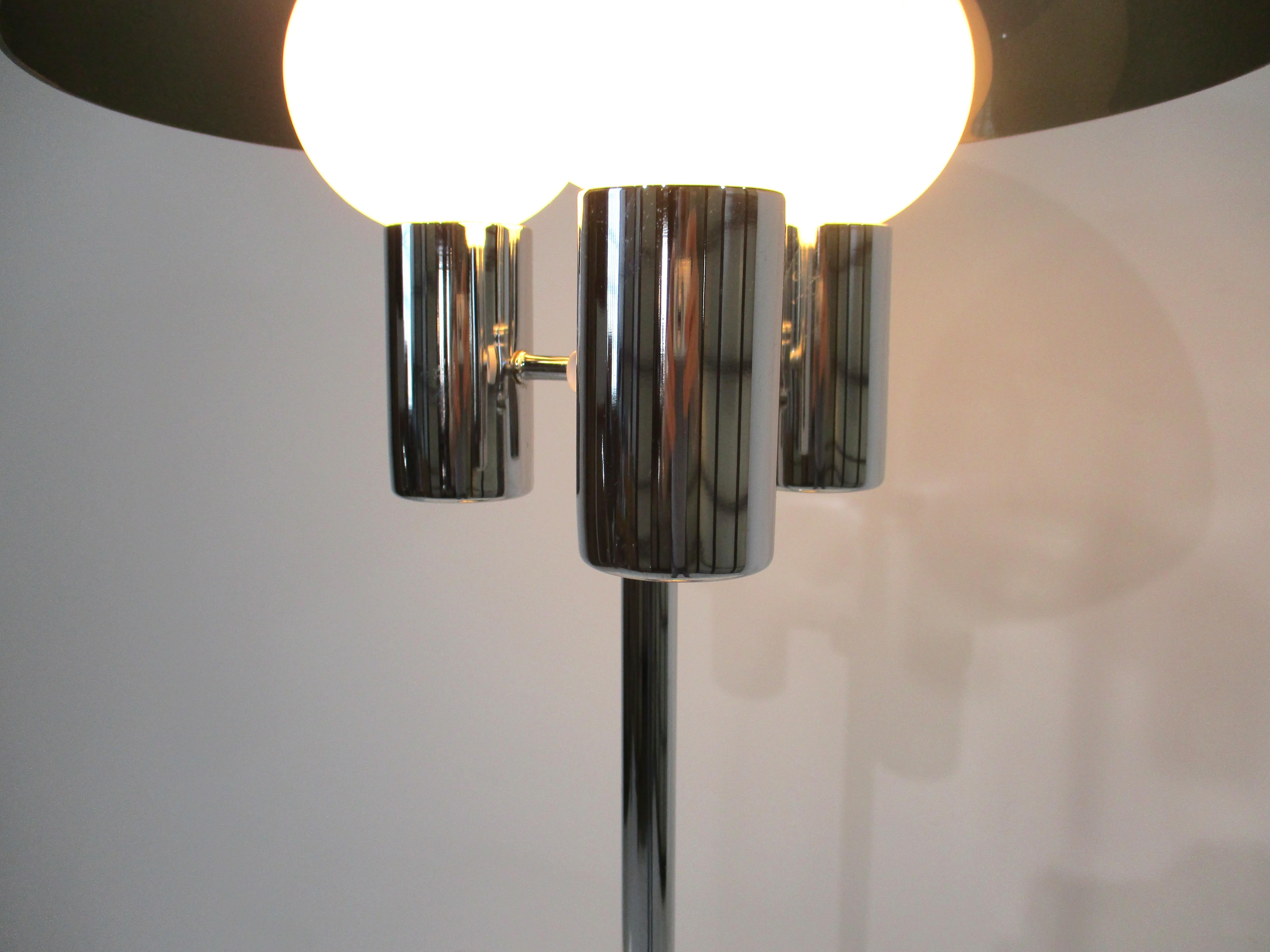 Kovacs styled Domed Chrome Space age Mushroom Table Lamp For Sale 1