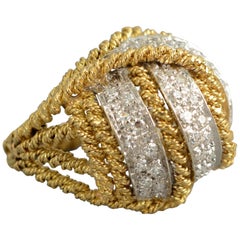 Bague de cocktail à diamant Dome