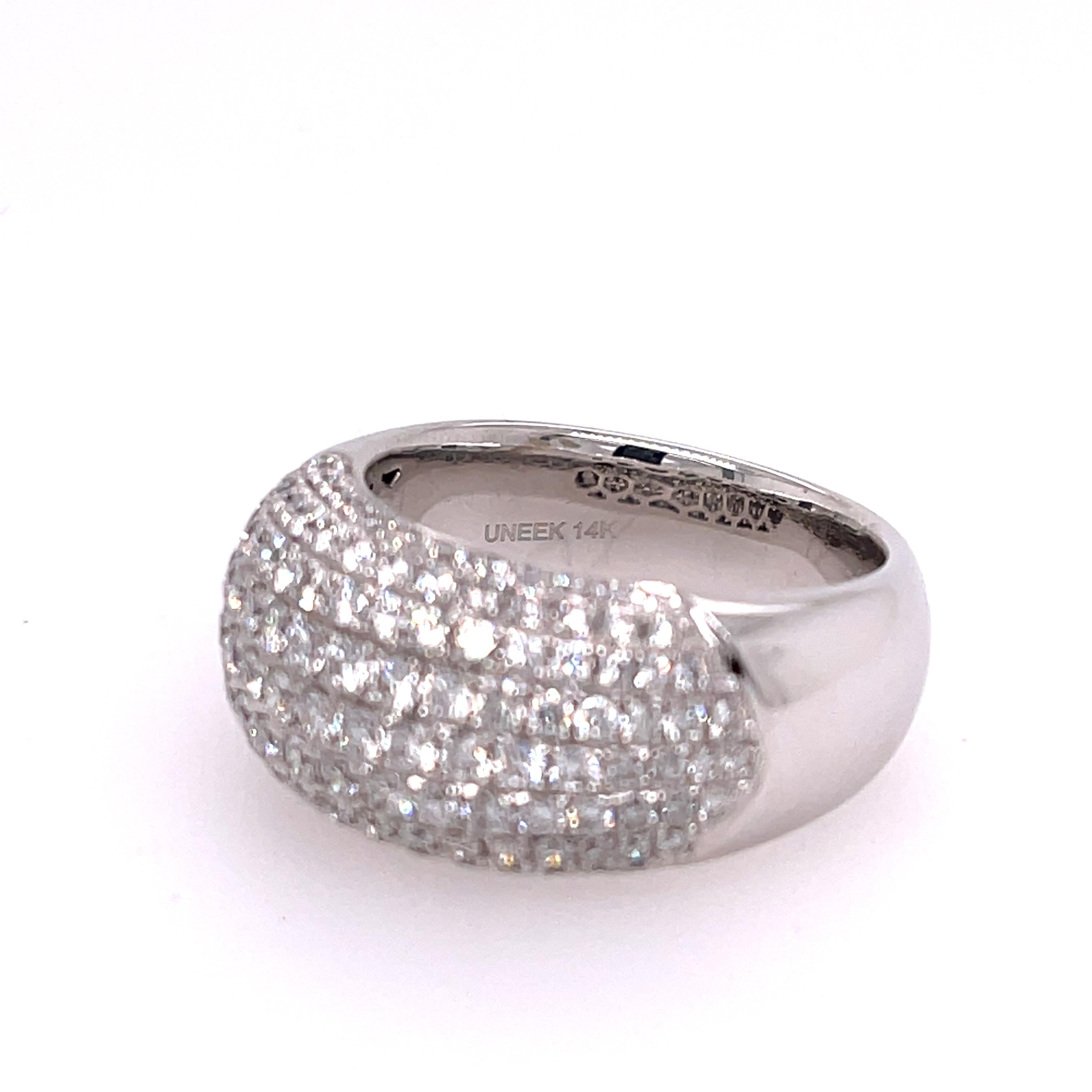 Modern Domed Half Round Wedding Band