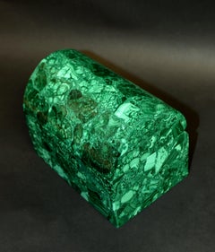 Huge Domed Malachite Box 5 Lb Jewelry Box
