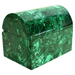 Énorme boîte de malachite en forme de dôme 5 Lb Boîte à bijoux