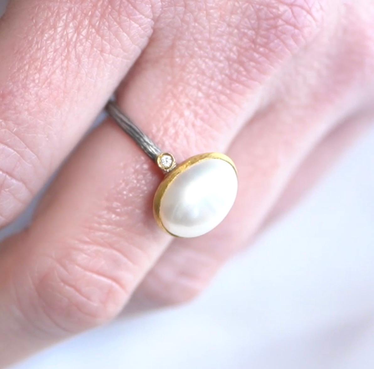 two pearl ring