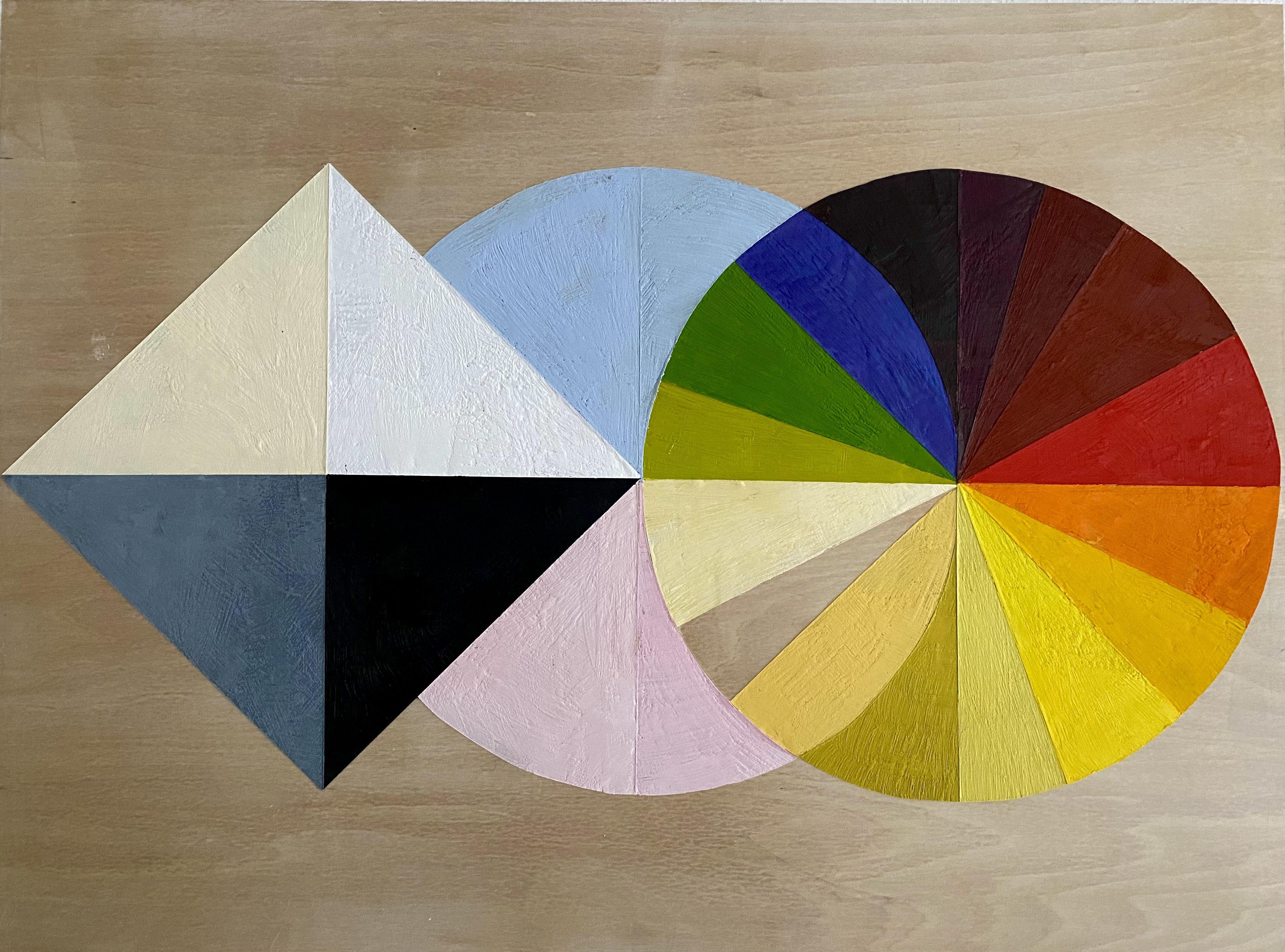 Dalla terra al cielo, Pittura, Olio su pannello di Wood - Painting di Domenica Brockman