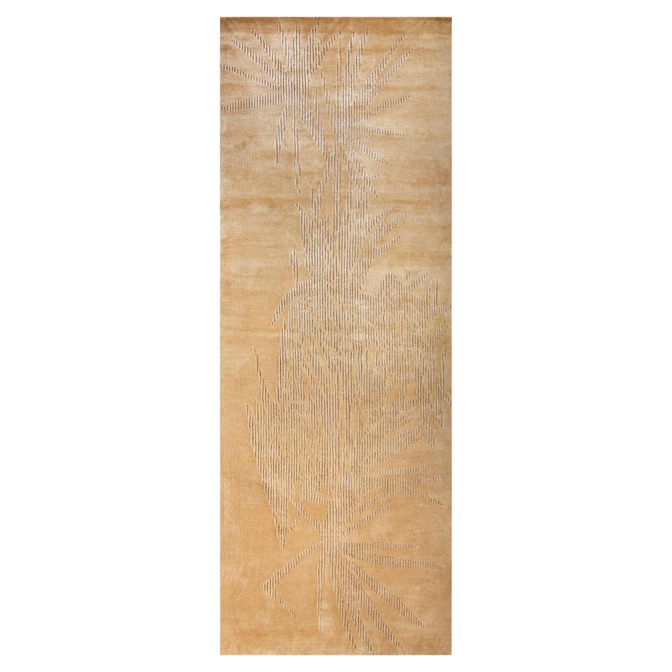 Domenica Gold Hand-Knotted Rug by Eskayel For Sale