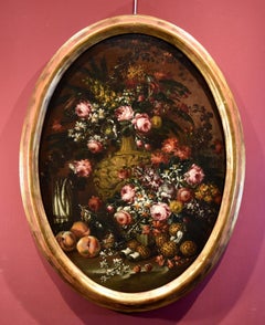 Flower Still-life Vicenzina 18th Century Paint Oil on canvas Old master 3/4