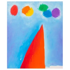 Domenick Capobianco Abstract Acrylic on Panel Vintage Domenick Capobianco Abstract Acrylic on Panel