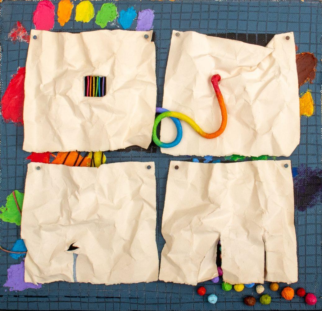 Abstract Composition - Mixed Media Art by Domenick Capobianco 