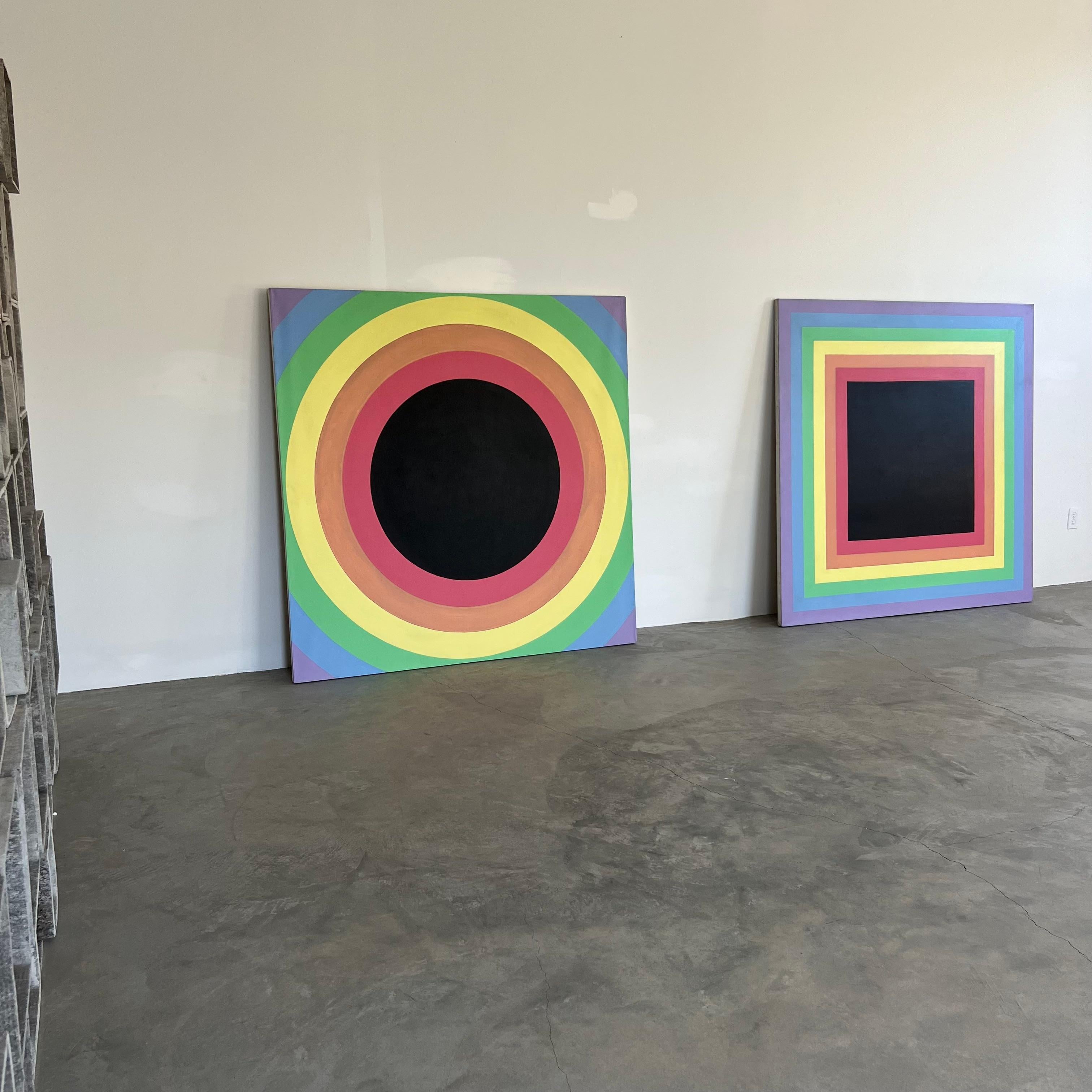 Originalgemälde „Circles“ von Domenick Capobianco, USA 1960er Jahre im Zustand „Gut“ im Angebot in Los Angeles, CA