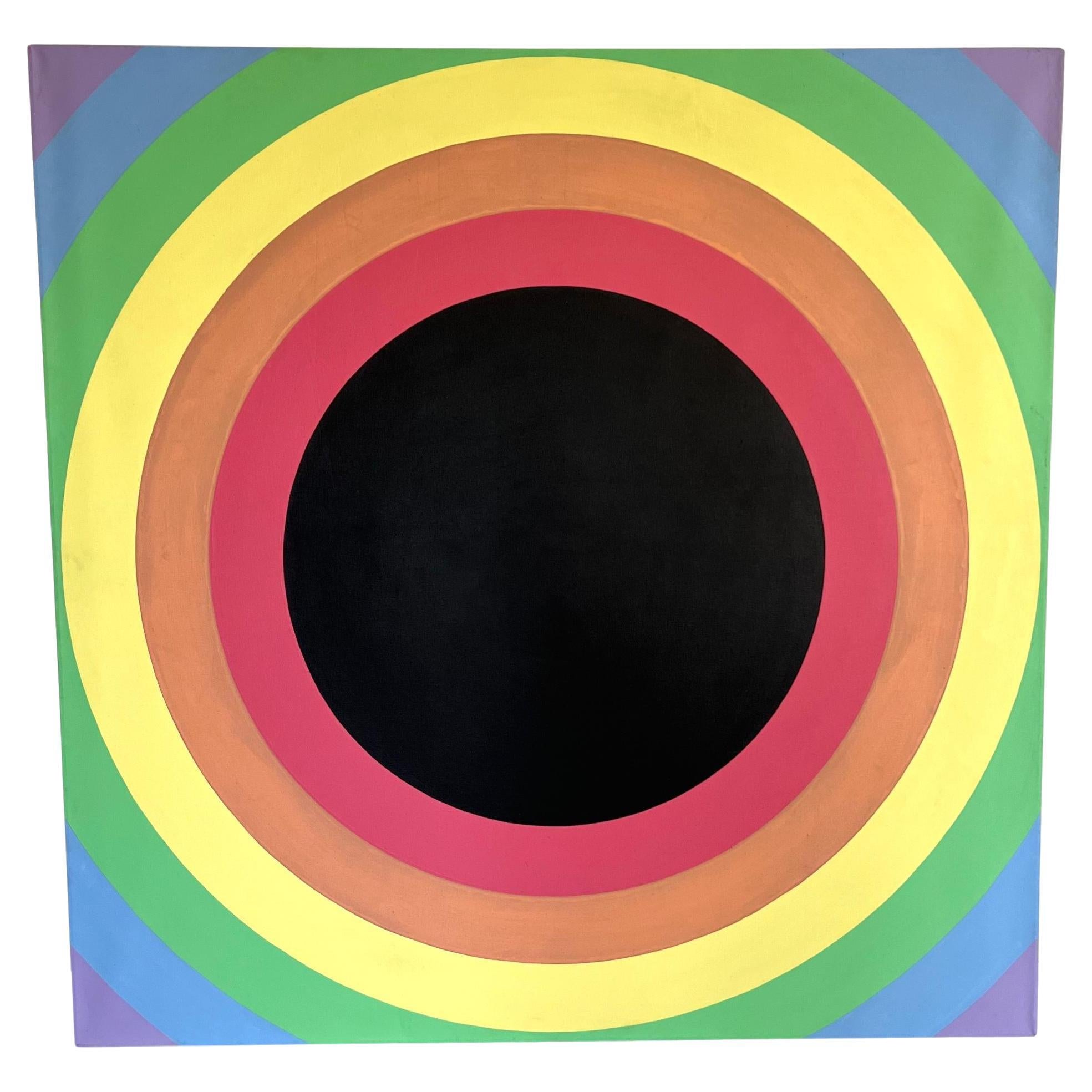 Domenick Capobianco Original Painting 'Circles', USA 1960s