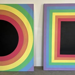 Domenick Capobianco Original Painting 'Squares', USA 1960s