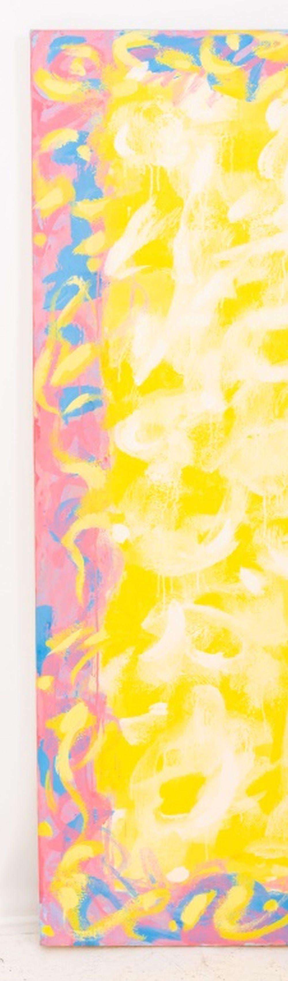 Composizione astratta in giallo - Painting di Domenick Capobianco 