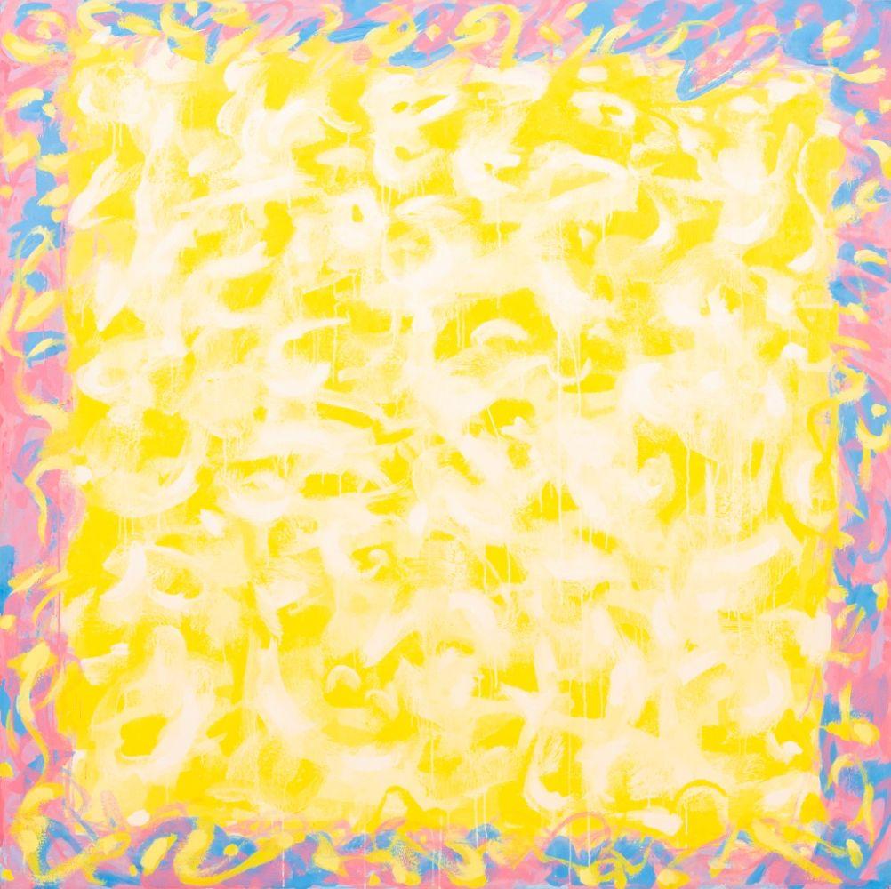 Abstract Painting di Domenick Capobianco  - Composizione astratta in giallo